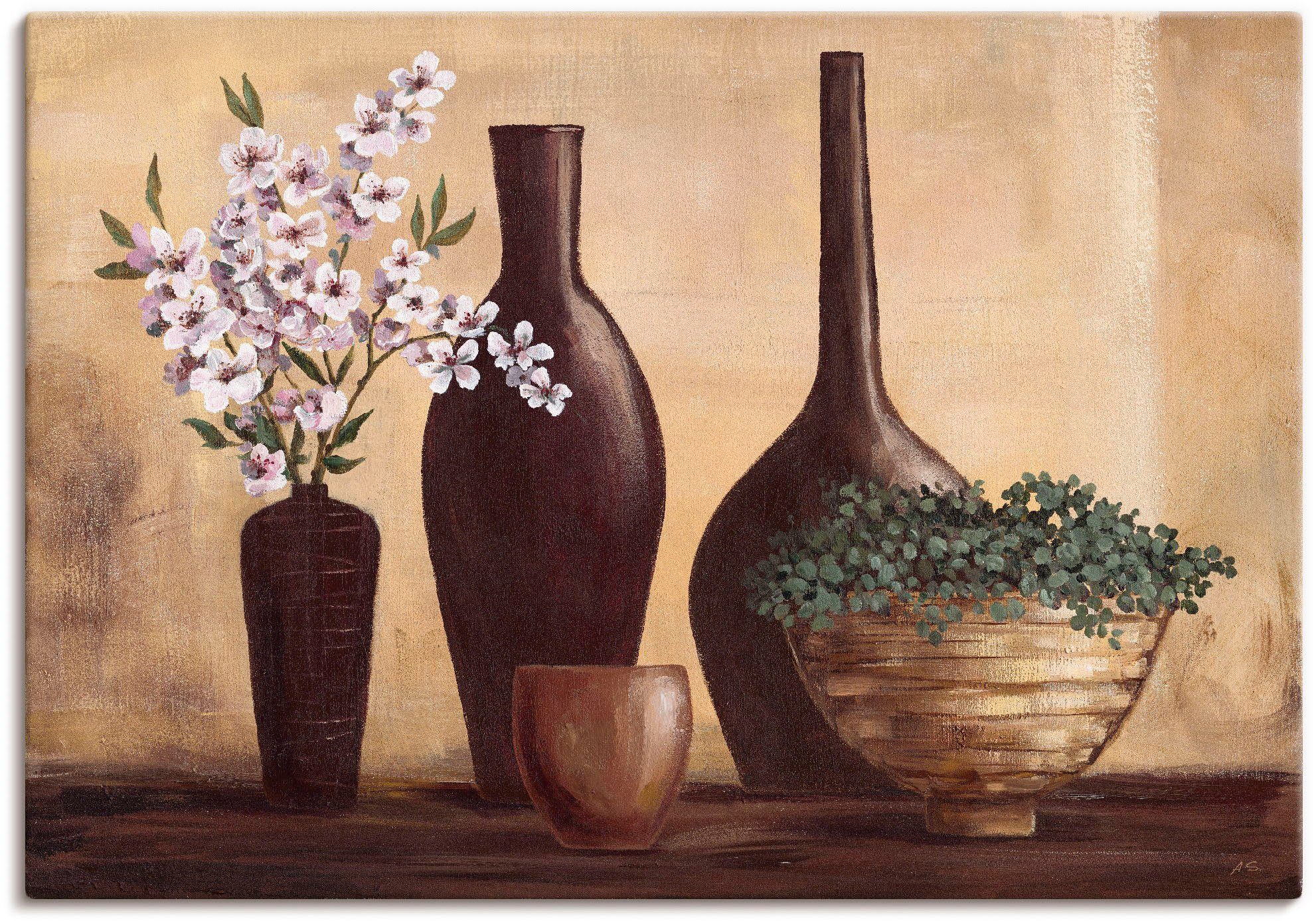 als (1 Stillleben & Poster Artland Vasen Wandbild Töpfe Wandaufkleber in Größen oder Beige versch. in Alubild, Leinwandbild, II, St),