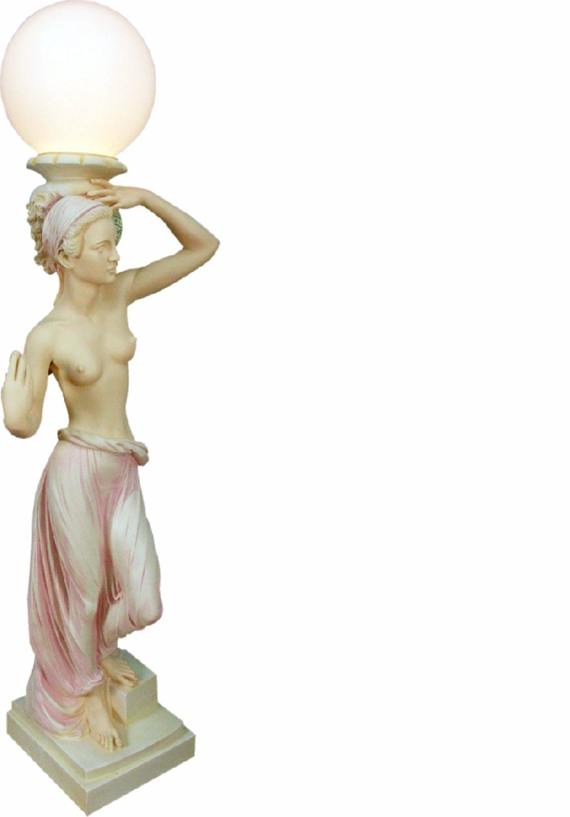 JVmoebel Skulptur Antik Stil Figur Stehlampe Bauchtänzerin Stand Leuchte Lampen Skulptur