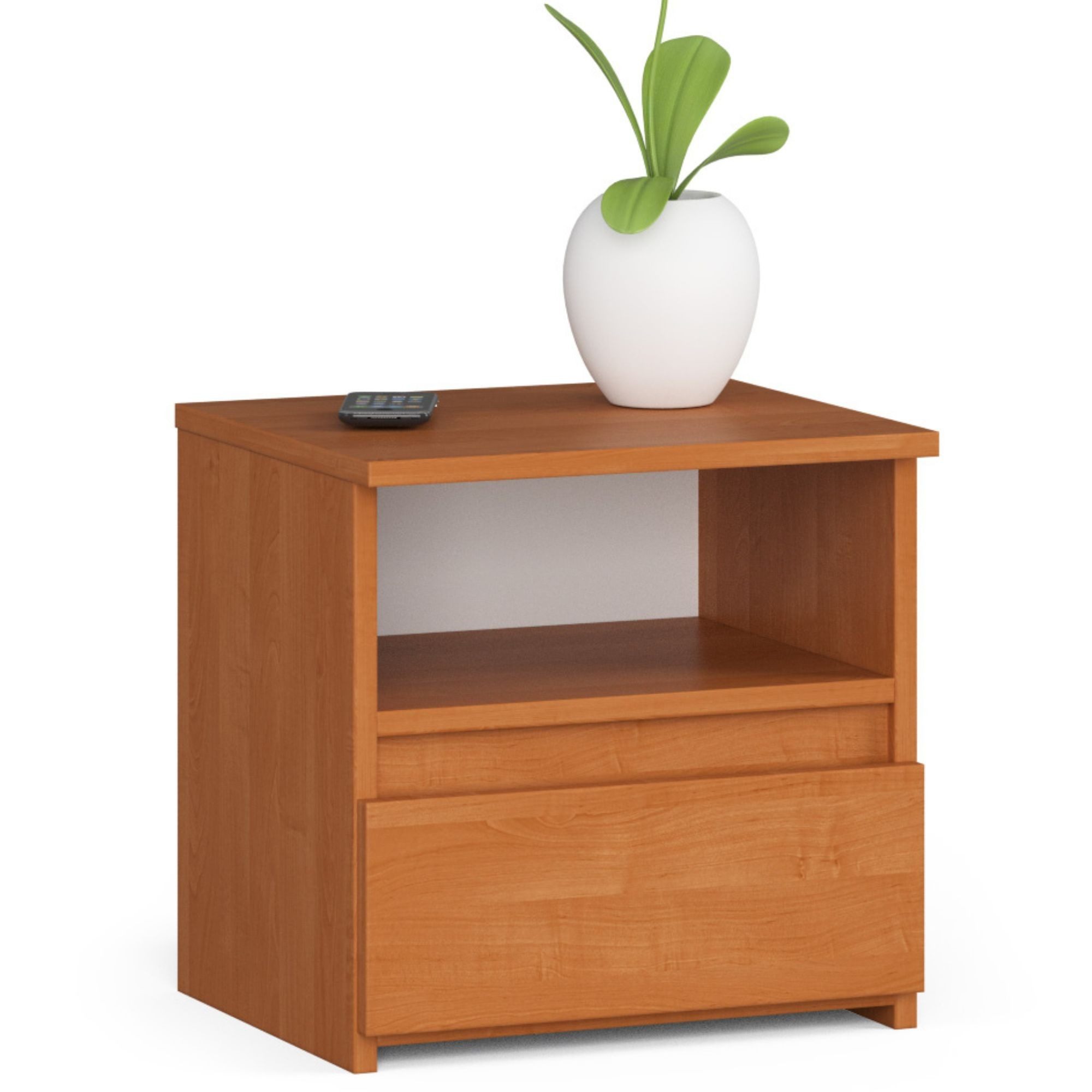 Home Collective Kommode 40 cm breit Holz Highboard Sideboard für Flur Schlafzimmer Wohnzimmer (Mehrzweckschrank Schrank schmal Kommode Schlafzimmer mit Schubladen), Kinderzimmer Organizer, 40 cm hoch mit 1 Schublade Erle