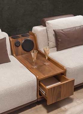 JVmoebel 2-Sitzer Beiges Exklusives 2-Sitzer Sofa Wohnzimmer Moderner Zweisitzer, 1 Teile, Made in Europa