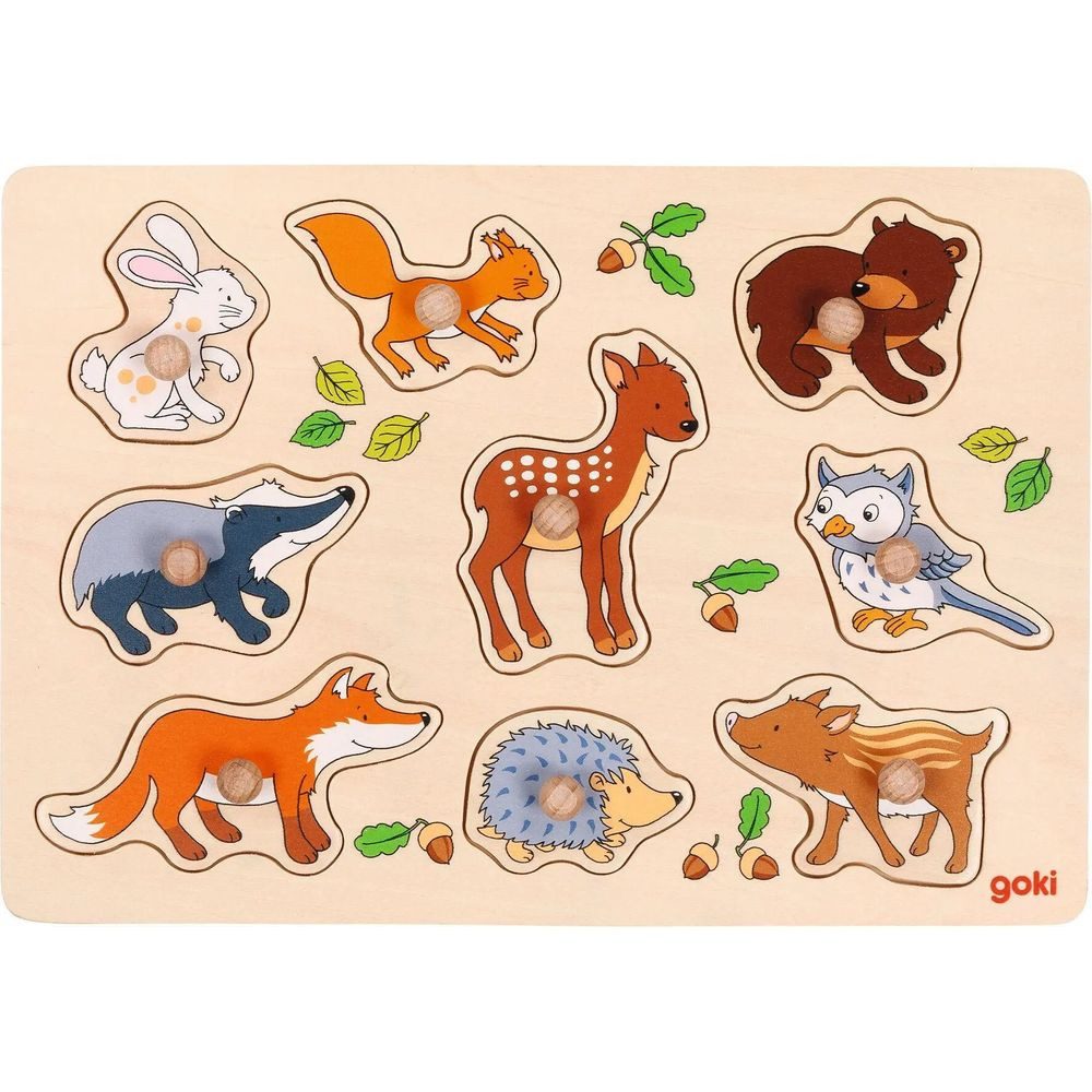 Gollnest & Kiesel Puzzle Steckpuzzle Waldtiere, Puzzleteile