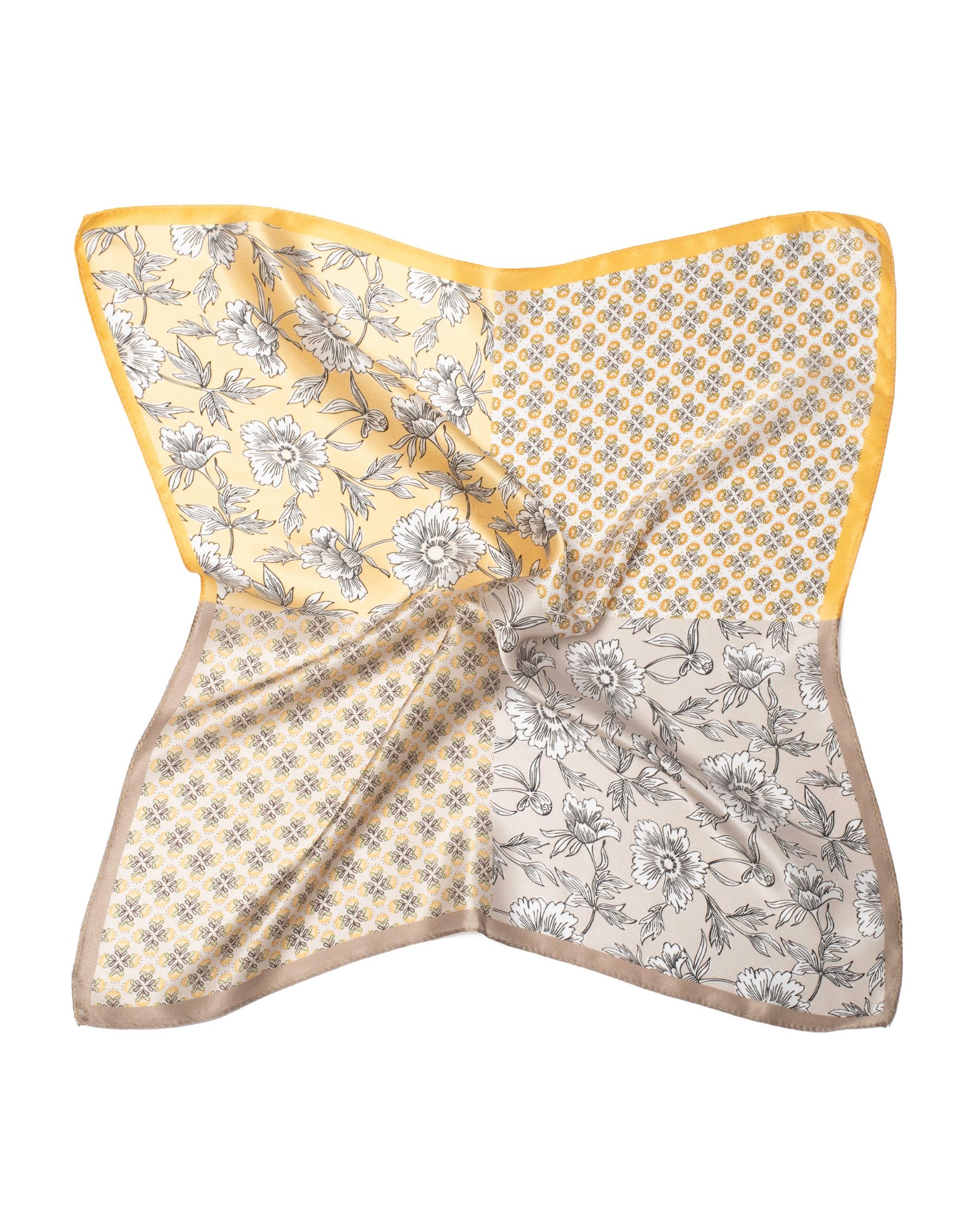 MayTree Seidentuch quadratisch Blumen Quartett 53x53, (Stück), 100% Seide, günstig online kaufen