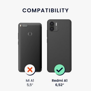 kwmobile Handyhülle Hülle für Xiaomi Redmi A1, Backcover Silikon - Soft Handyhülle - Handy Case in Schwarz matt
