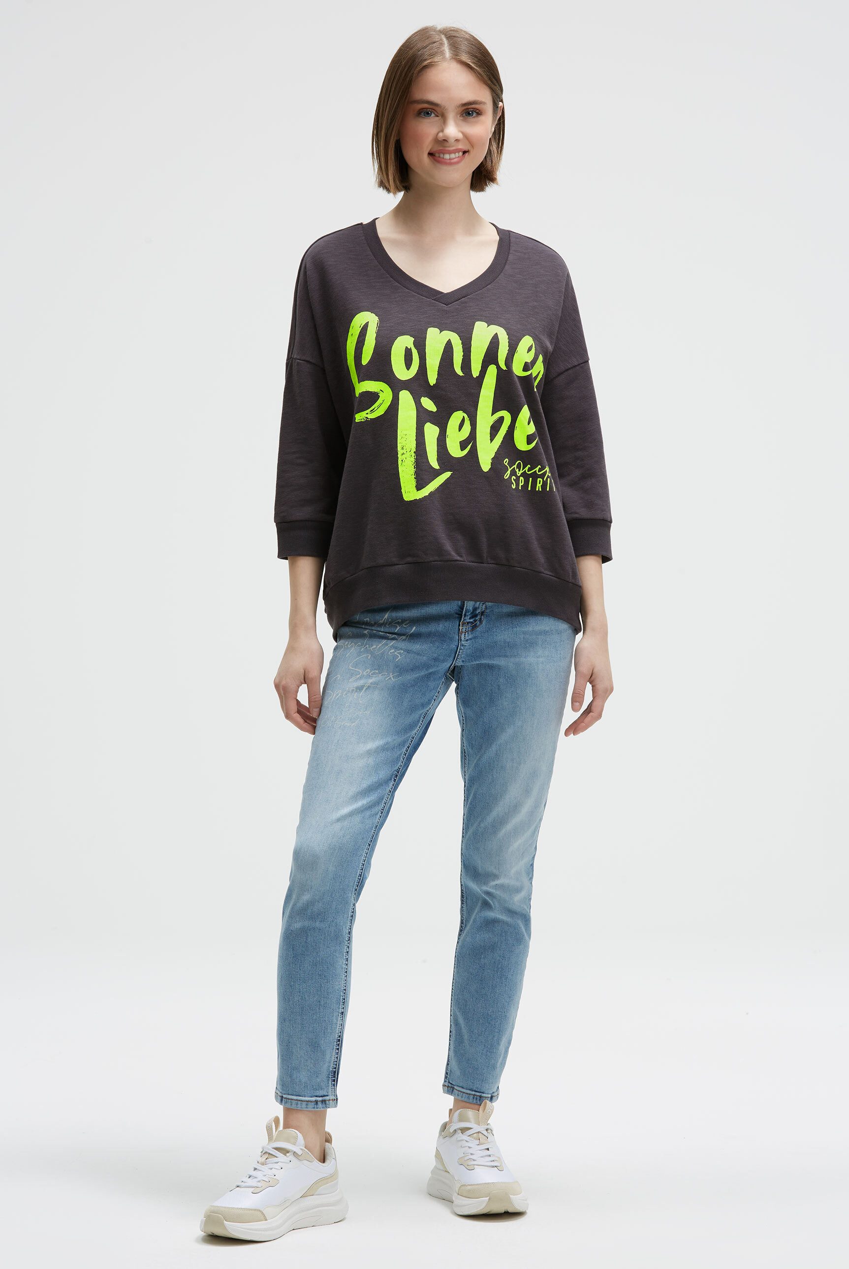 SOCCX Sweater mit Baumwolle