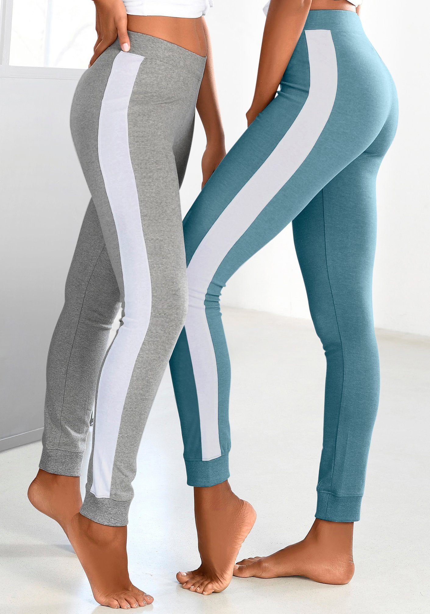 Arizona Leggings (2er-Pack) mit breitem Streifen