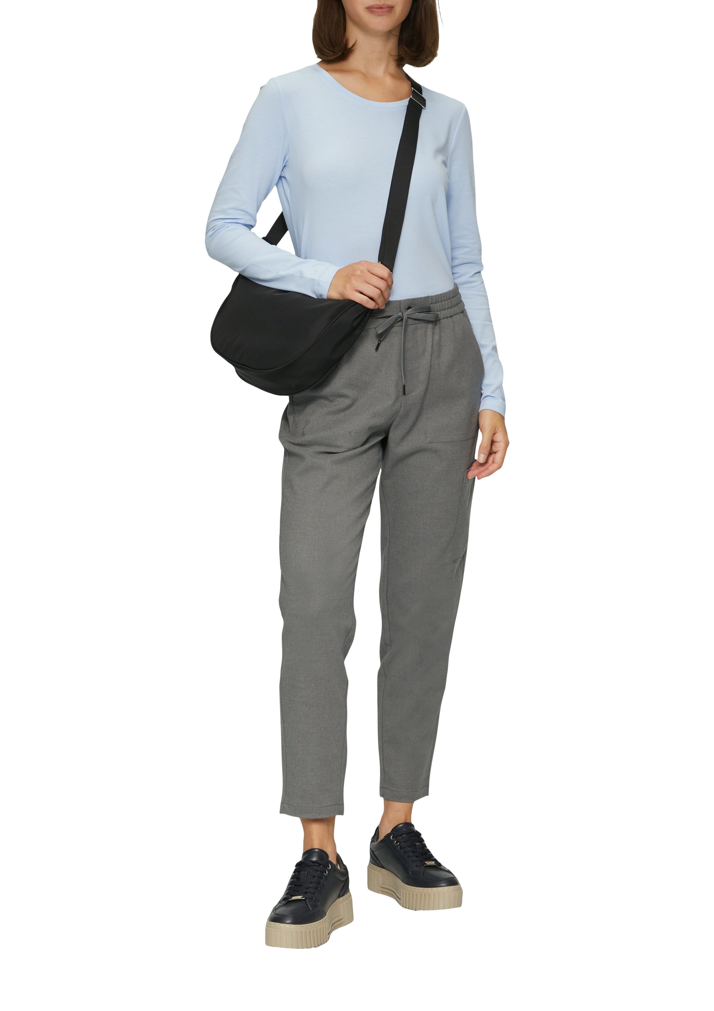 s.Oliver Stoffhose Sommerhose mit Gummizug und Bindeband günstig online kaufen