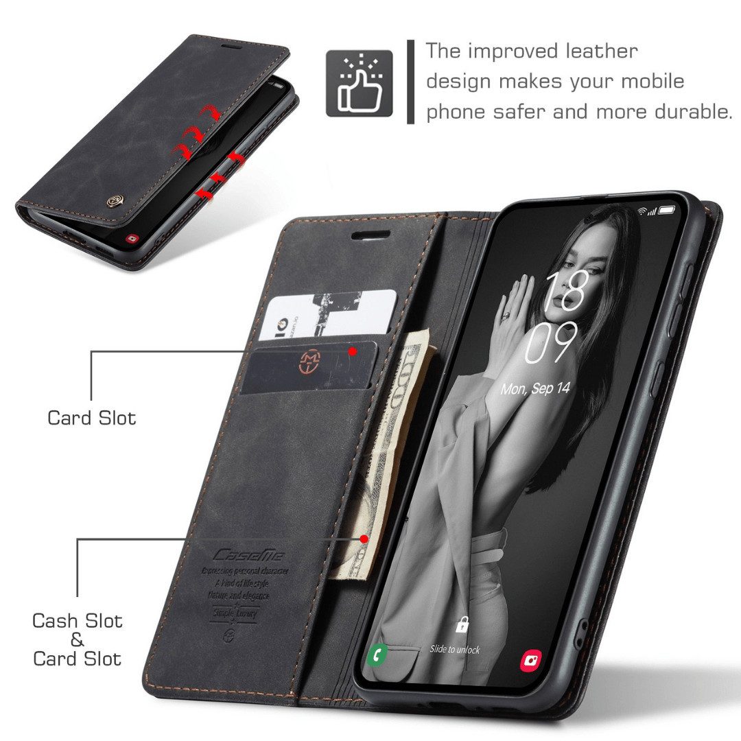 SmartUP Smartphone-Hülle für Samsung Galaxy A36 5G Klapphülle Fliphülle Tasche Full Case Cover 6,7 Zoll, Integrierte Standfunktion, zwei Kartenfächer – Bild 4 von 5