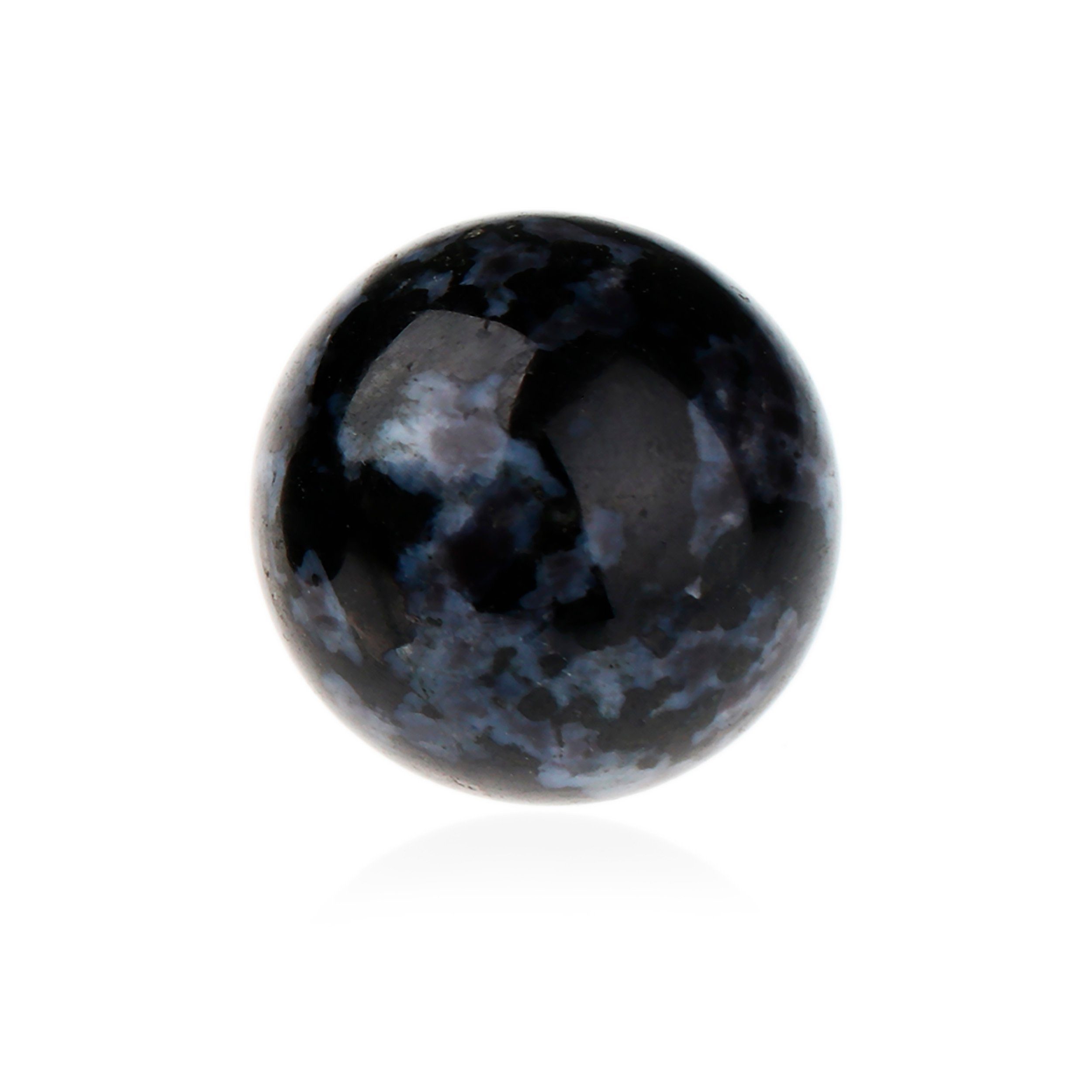 NKlaus Edelstein Natürlicher Gabbro Mystic Merlinite Edelstein 30mm Kugel Heilwirkung M, Meditation