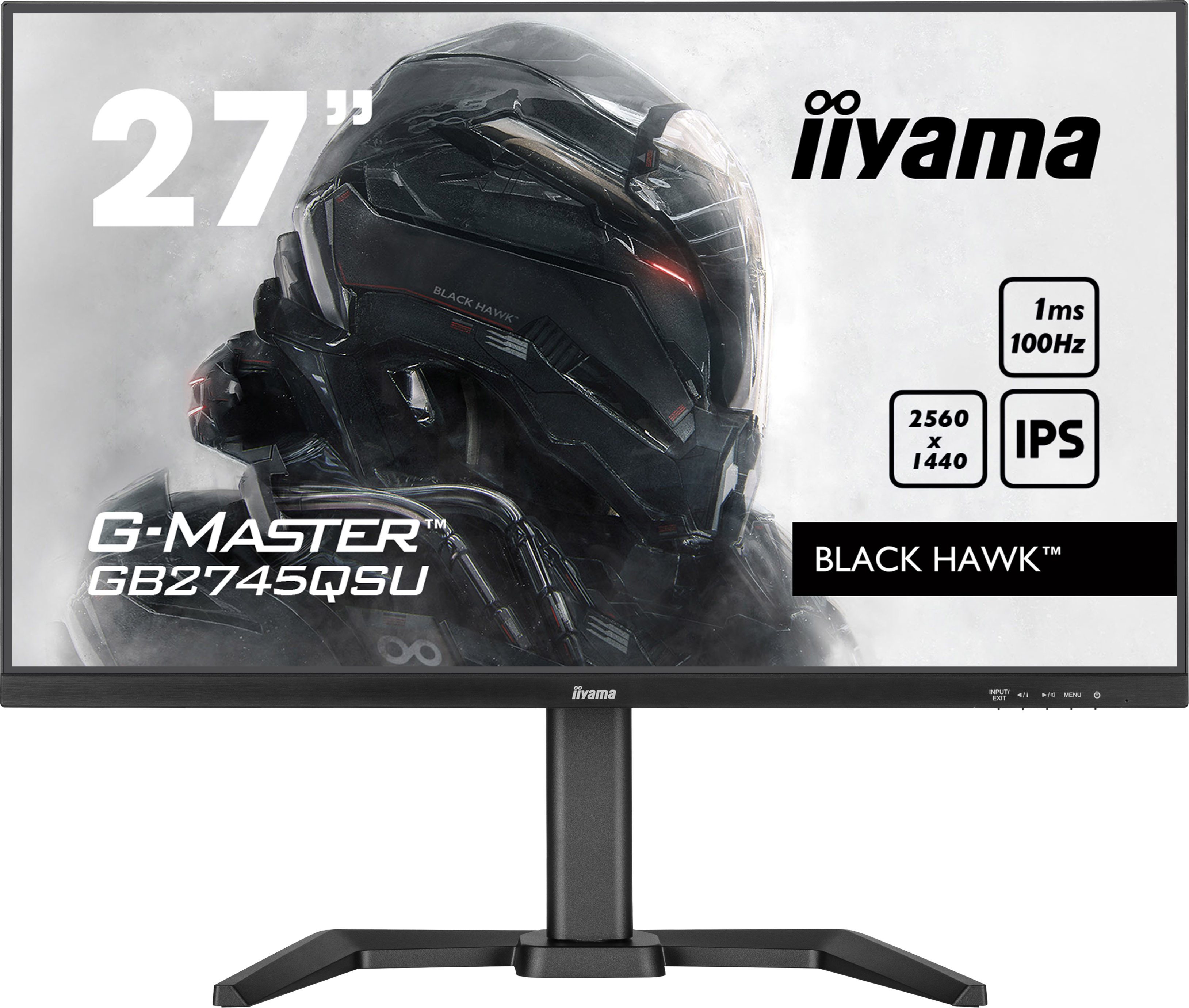 Iiyama G2745QSU-B1 Gaming-Monitor (68,5 cm/27 ", 2560 x 1440 px, WQHD, 1 ms Reaktionszeit, 100 Hz, IPS)