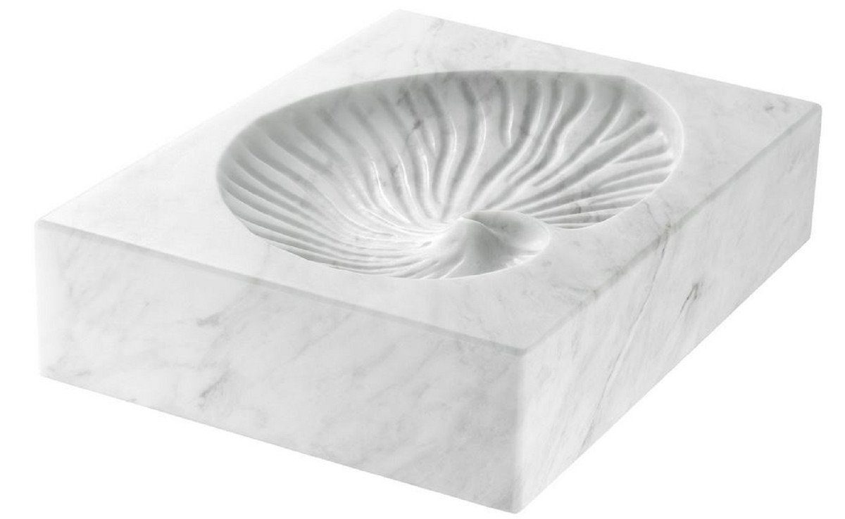 5,5 cm Weiß Padrino Dekoobjekt 24 Deko Deko - Deko Objekt 18 Luxus H. Casa x x Schreibtisch Marmor Accessoires -