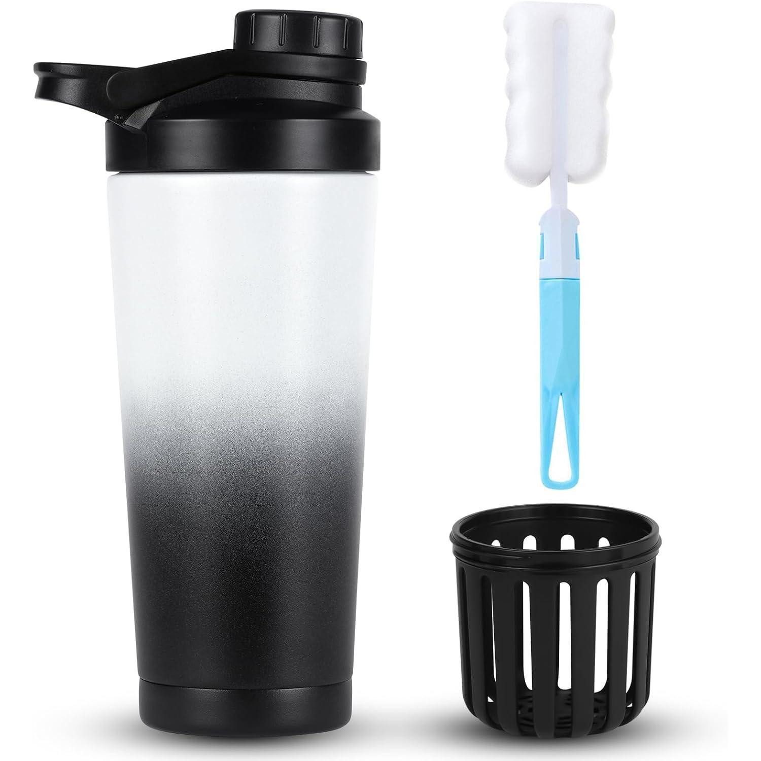 LuxusKollektion Protein Shaker Protein Shaker Thermosbecher 750ml Stainless Steel Isoliert Leak Proof, Metall