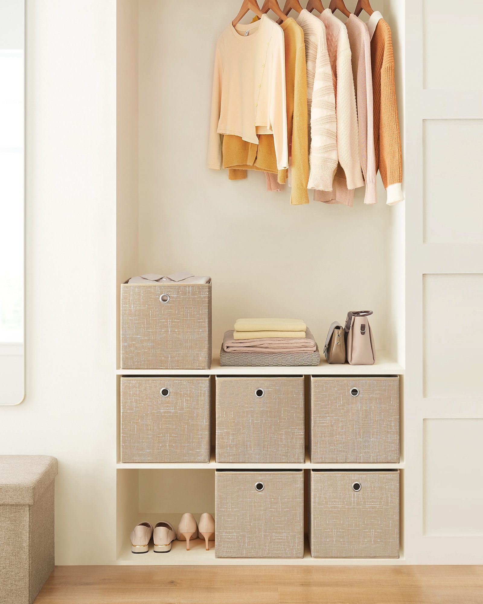SONGMICS Aufbewahrungsbox Ordnungsboxen (Aufbewahrungsbox, 6er Set, günstig online kaufen