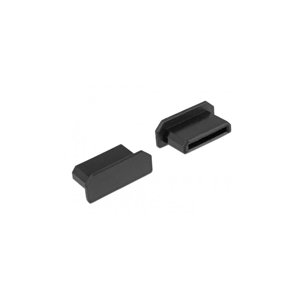 Buchse für Delock 10 mini-C ohne HDMI Kabelverbinder-Sortiment schwarz Stück Staubschutz Griff