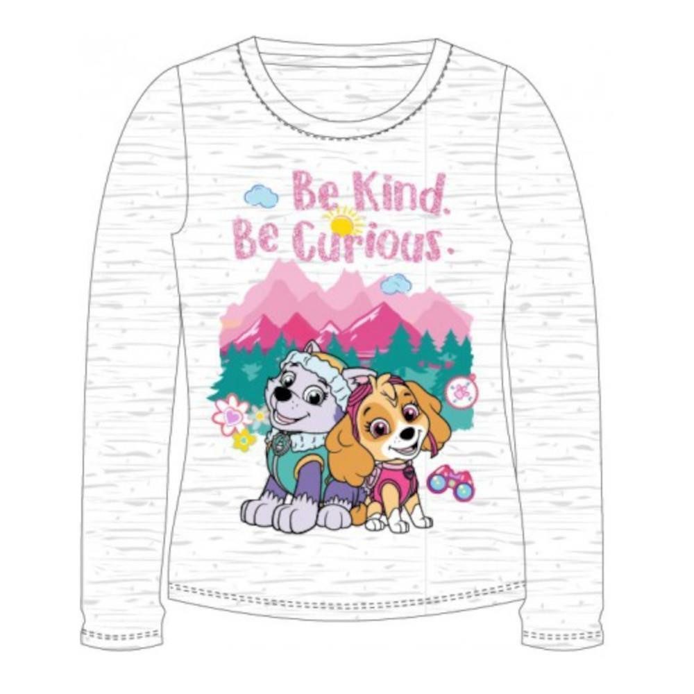 PAW PATROL T-Shirt PAW Patrol Langarm- Shirt für Mädchen, 'Be Kind. Be Curious.', Skye