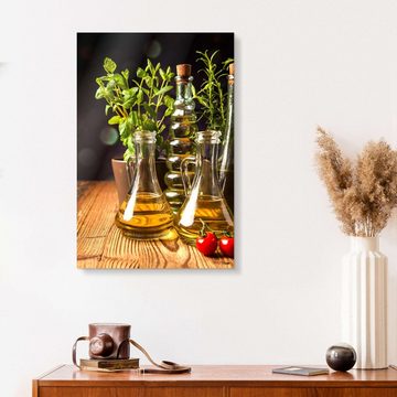 Posterlounge Acrylglasbild Editors Choice, Olivenöl in Flaschen, Küche Fotografie