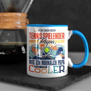 Trendation Tasse Trendation - Tennis Papa Tasse Geschenk Vater Geschenkidee zum Vaterta