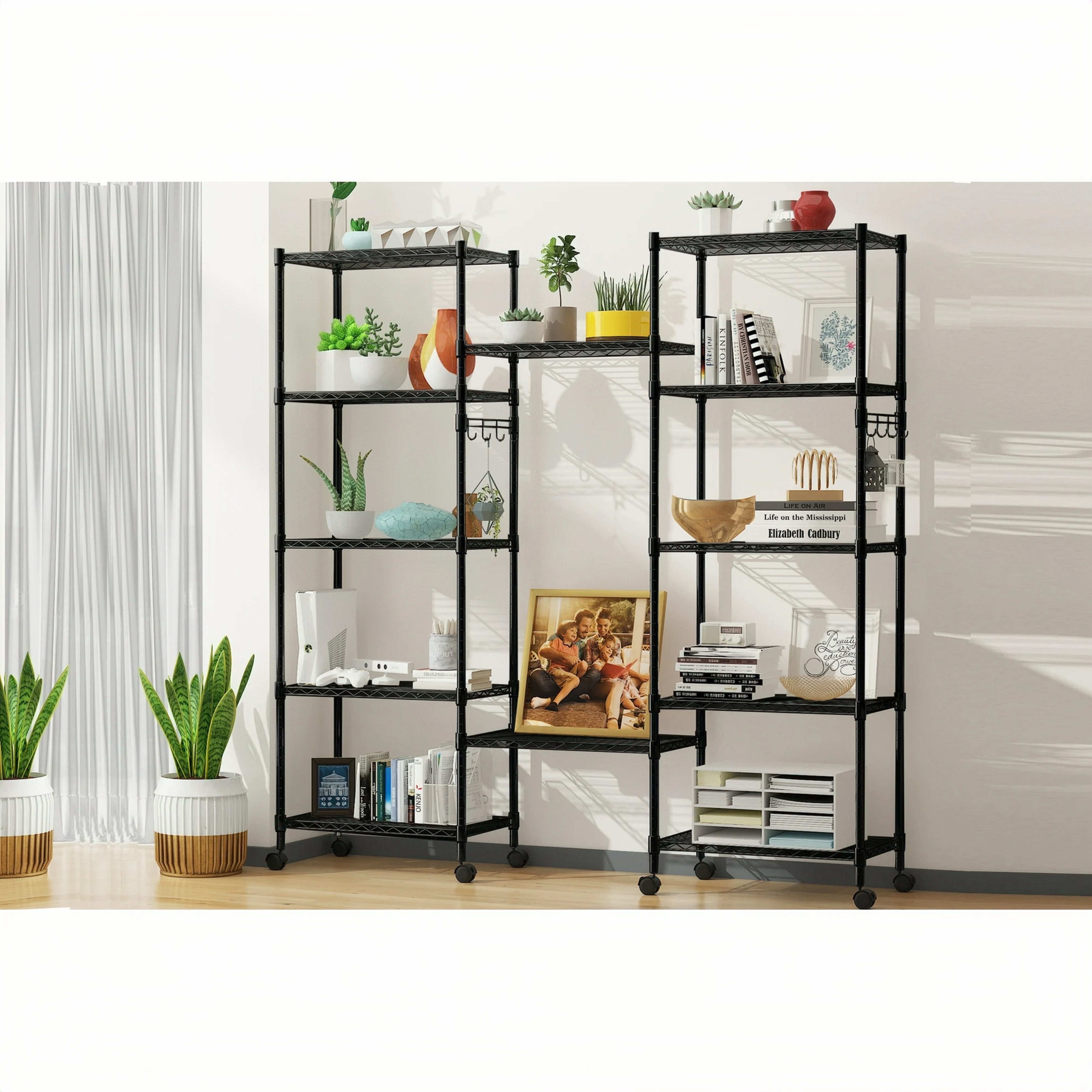 LUCKZON Standregal, 6 Etagen Metallregal, 54x29x160/175 günstig online kaufen