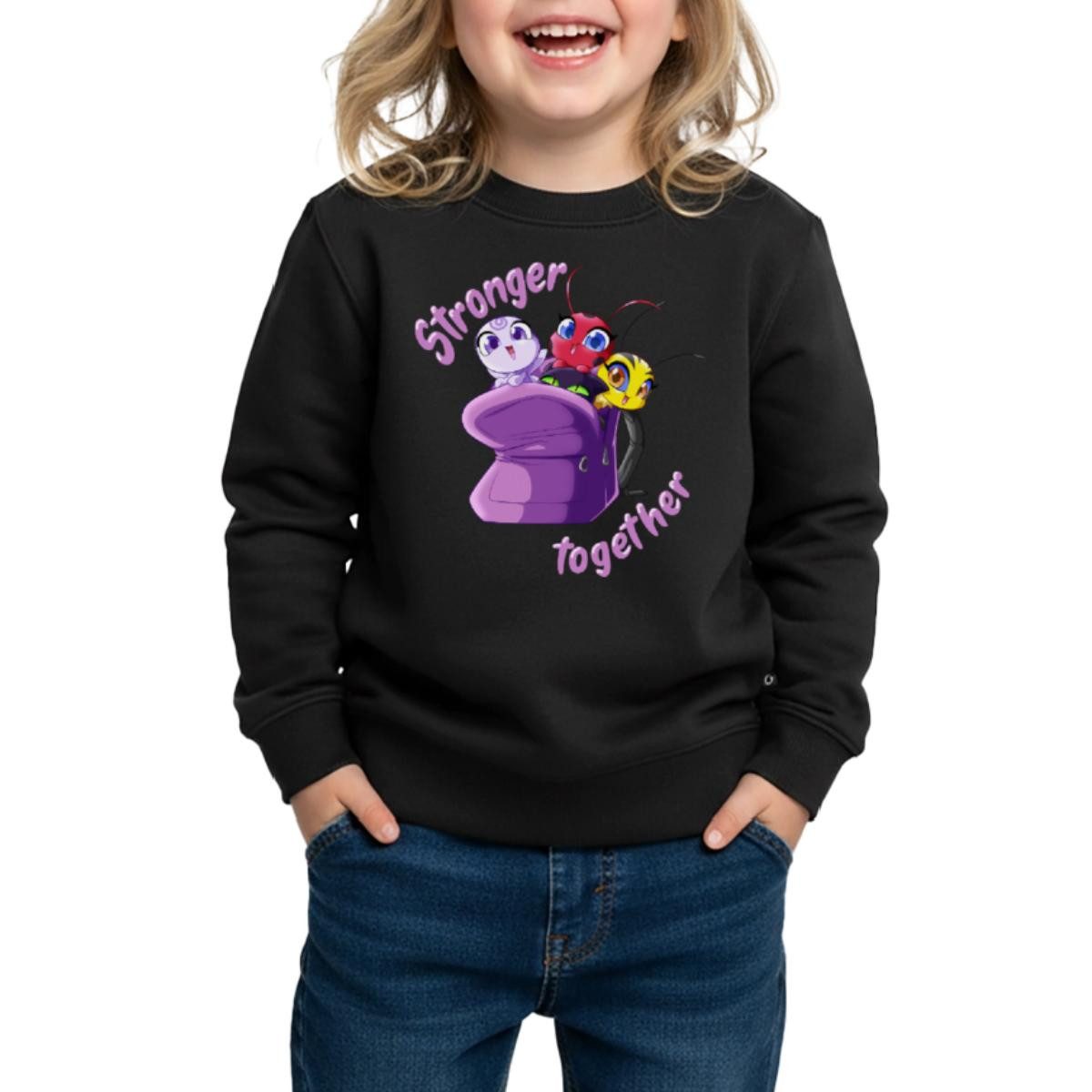 Spreadshirt Sweatshirt Miraculous Stronger Together Kinder Premium Pullover (1-tlg)