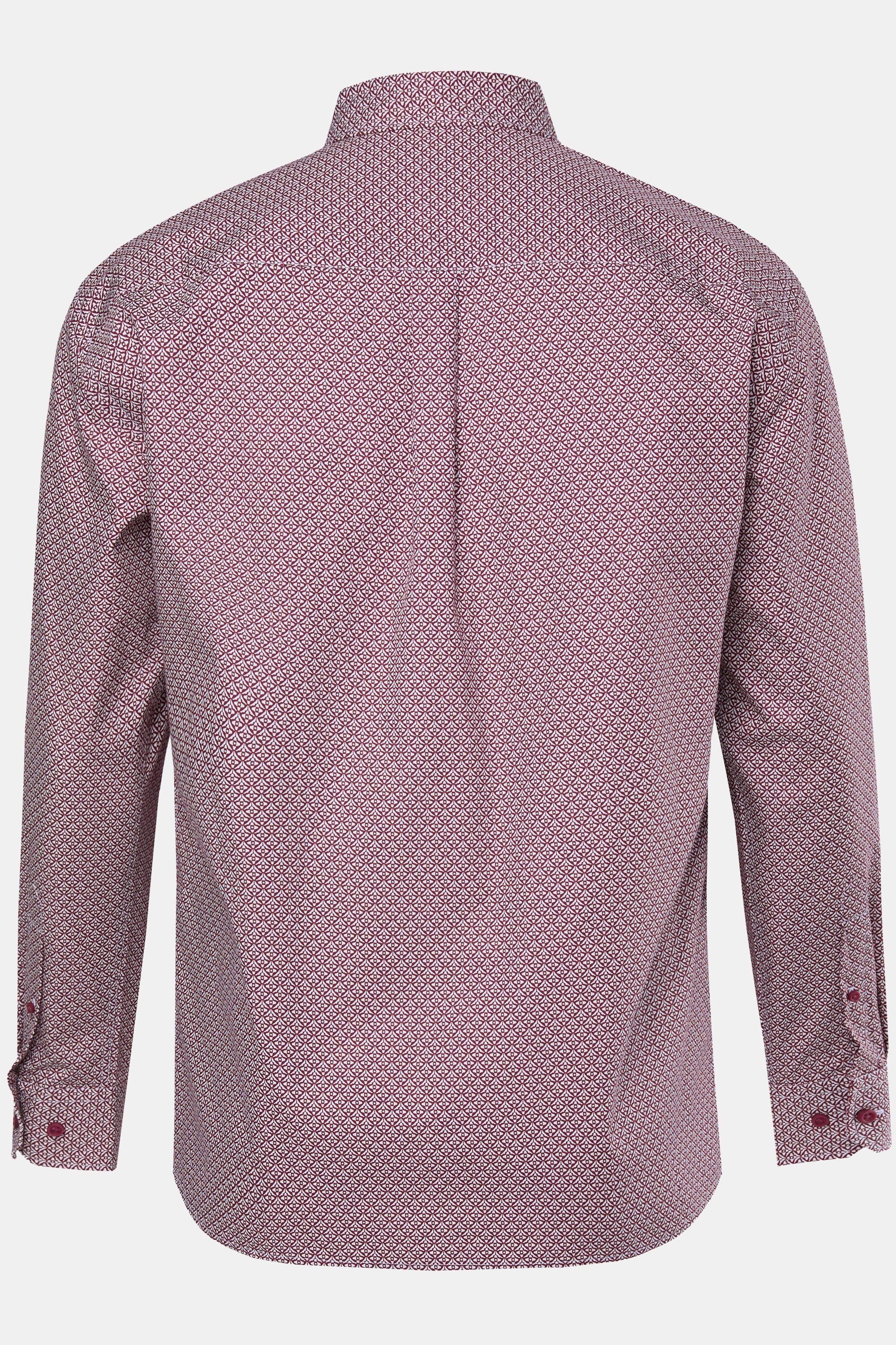 Men Plus Businesshemd Hemd Langarm Minimalmuster Kentkragen Comfort Fit