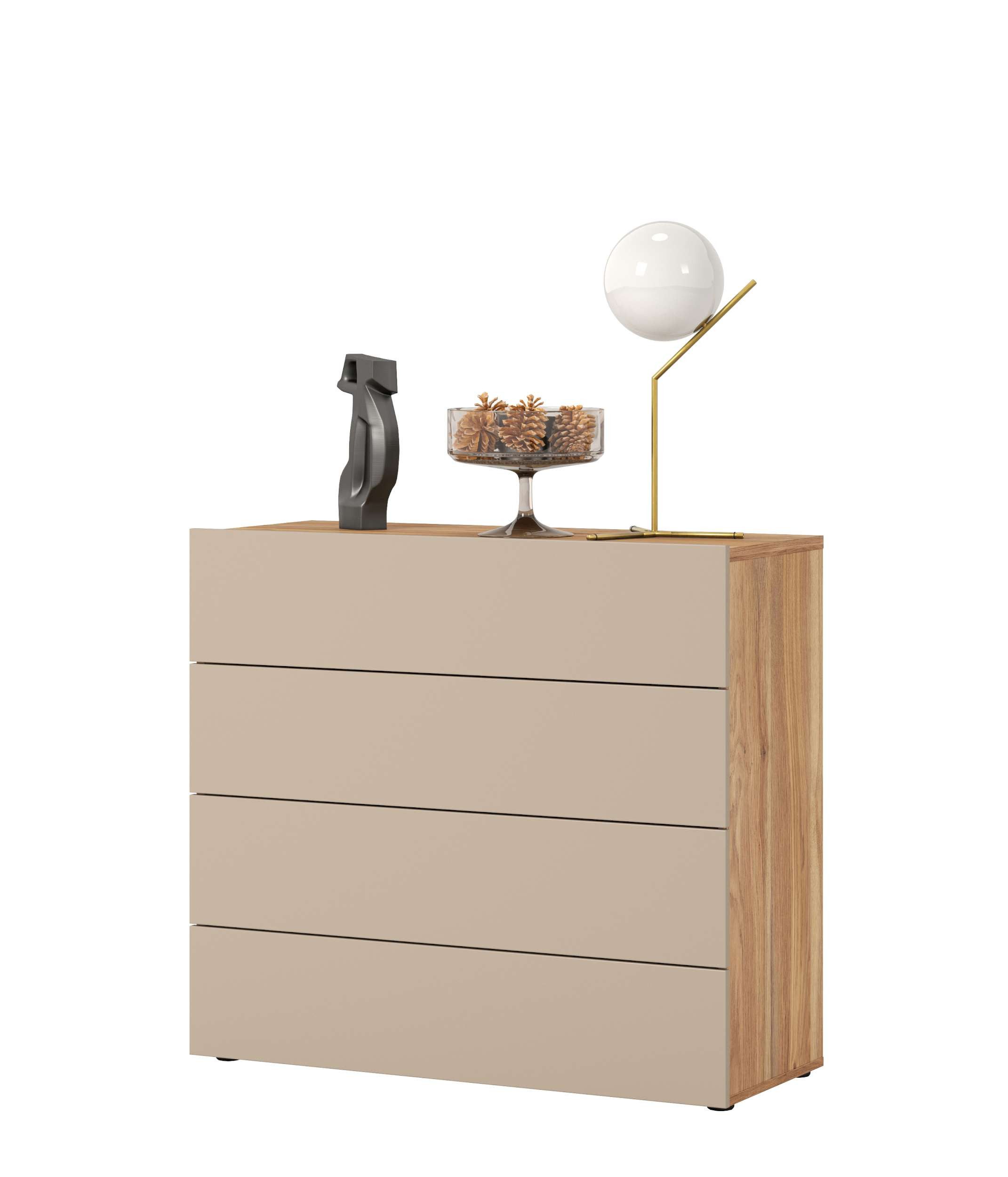 99rooms Kommode Pressi (Sideboard, Highboard), mit viel Stauraum, 4 Schubladen, Modern Design