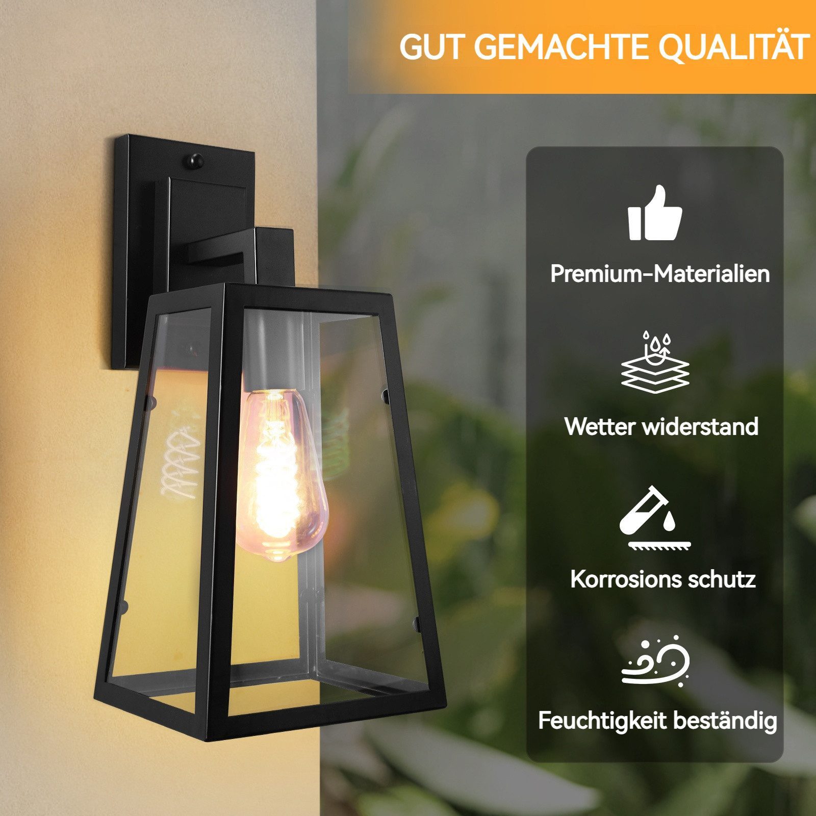 BlingBin Außen-Wandleuchte Retro Wandlampe, E27 Industrial günstig online kaufen