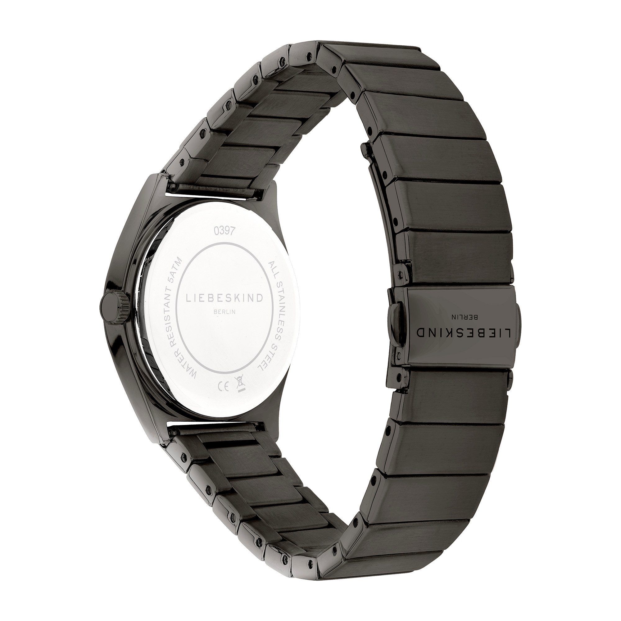 Liebeskind Berlin Quarzuhr Vinyl Vision LT-0397-MQ, Armbanduhr, Damenuhr, Edelstahlarmband, analog