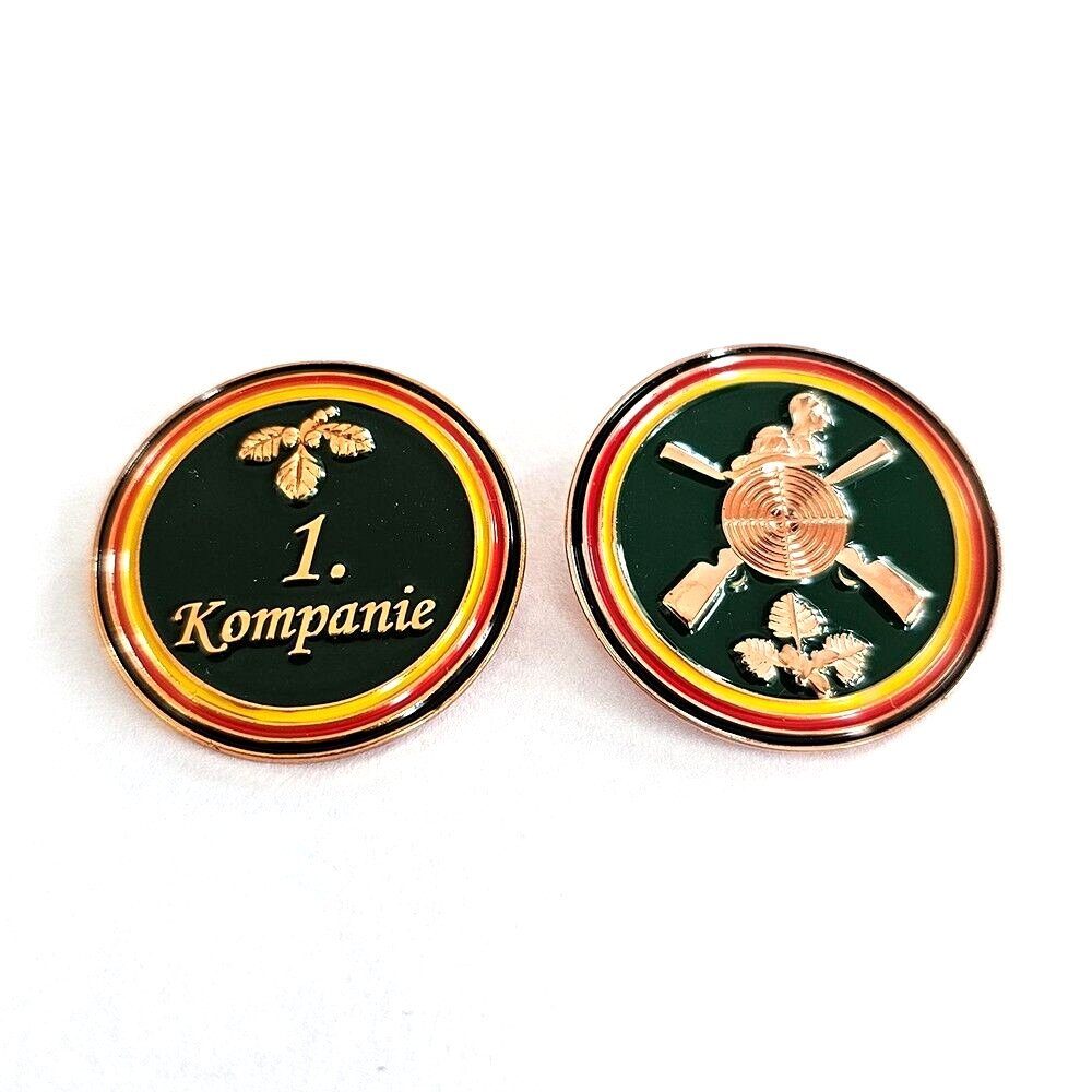 hegibaer Anstecknadel 2 Schützenfest Pins 1. Kompanie Eichenlaub Gewehre Anstecker 1018, 2 Anstecker, edel und exklusiv