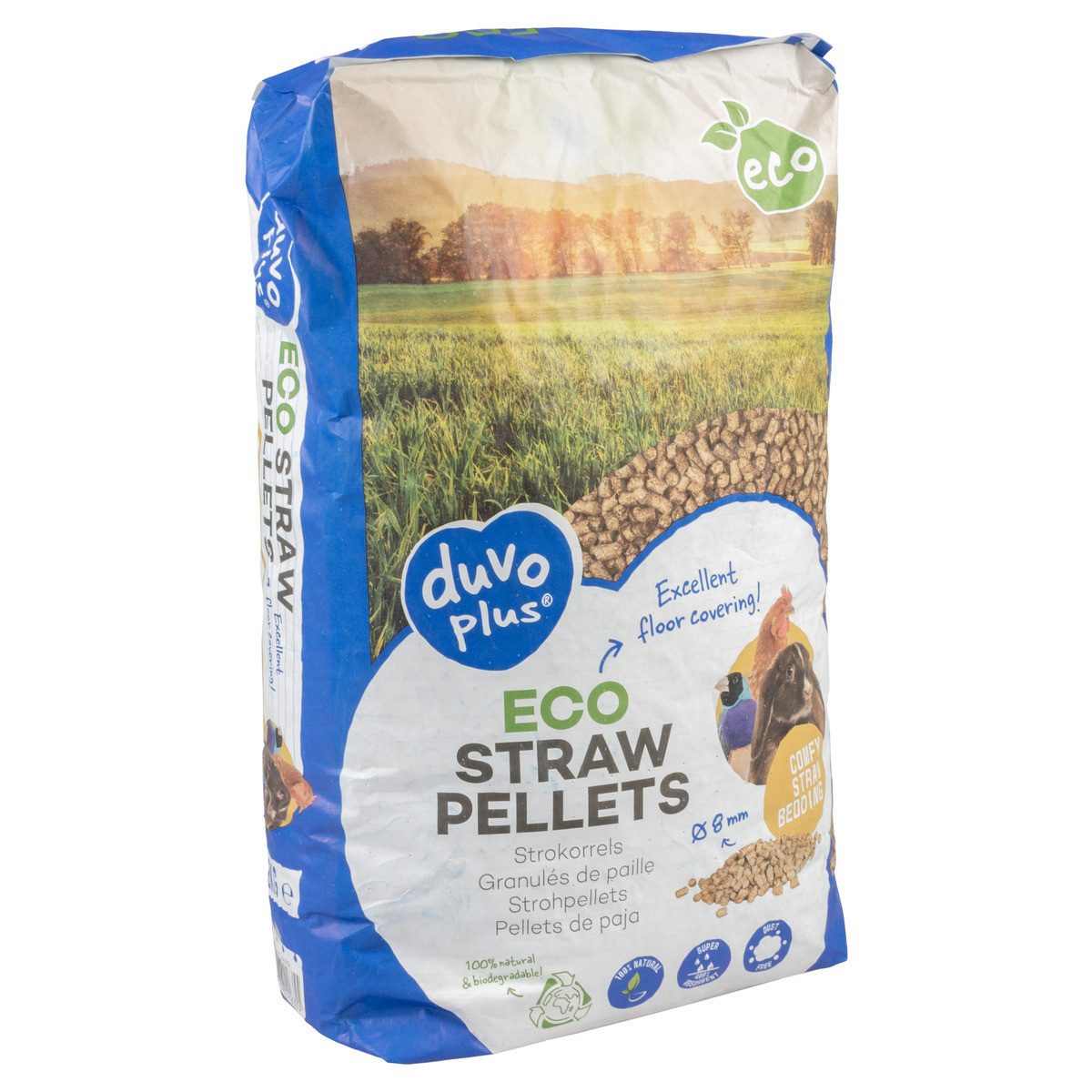 DUVO+ Kleintierstreu Strohpellets für Nager 8 kg / 20 l von DUVO+
