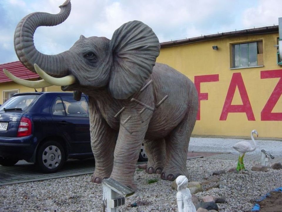 JVmoebel Skulptur Große Elefant Figur Statue Skulptur Figuren Skulpturen Garten Dekoration Laden