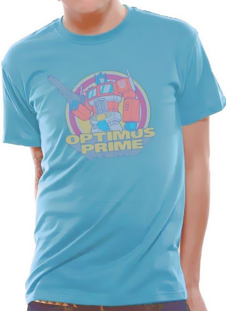 S Transformers Prime XL Optimus Print-Shirt XXL T-Shirt hellblau TRANSFORMERS