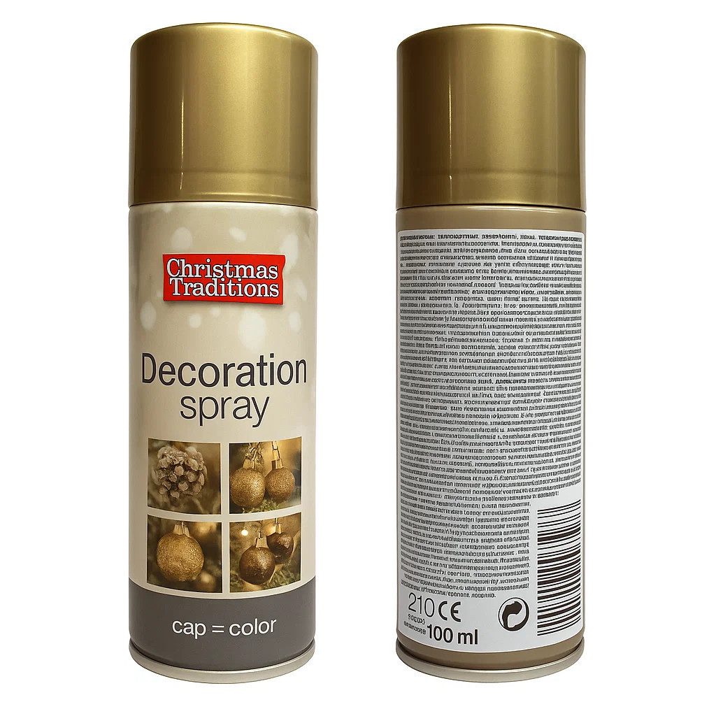 Goodmark Streudeko Deko-Spray Gold – 100ml für Weihnachtsdeko, (1-tlg), Schneller Goldglanz für kreative Weihnachtsdeko