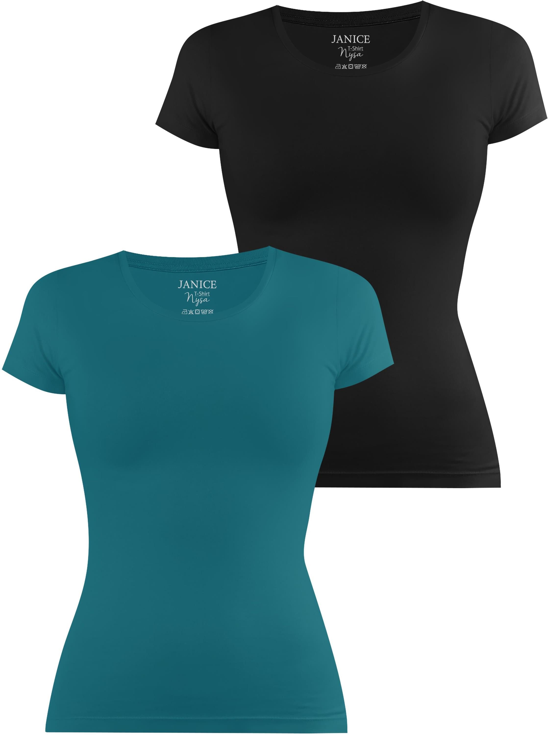 Janice Kurzarmshirt 2 x Damen T-Shirt günstig online kaufen