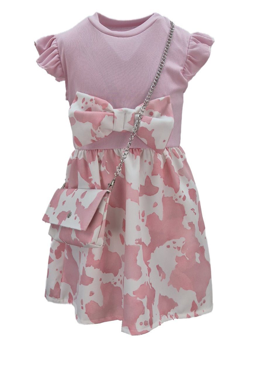 Girls Fashion Sommerkleid Mädchen Kleid Sommerkleid mit Tasche, K9286e