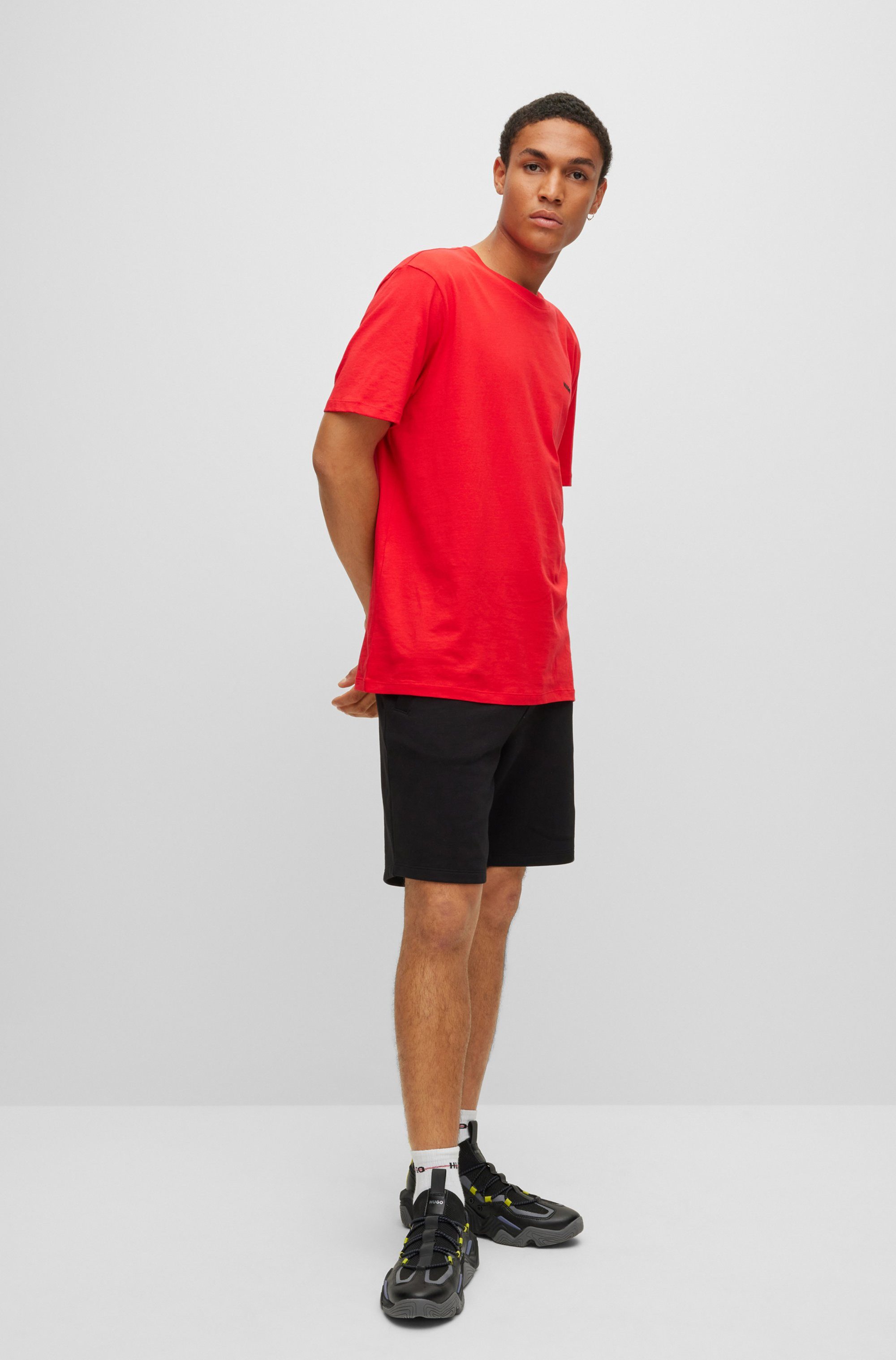 HUGO T-Shirt Dero Rundhalsausschnitt, Regular Fit, Basic Must Have