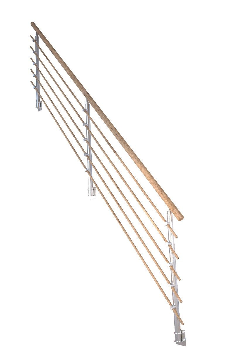 Starwood Treppengeländer Treppengeländer Modell Mykonos Gerade Eiche-Designgeländer