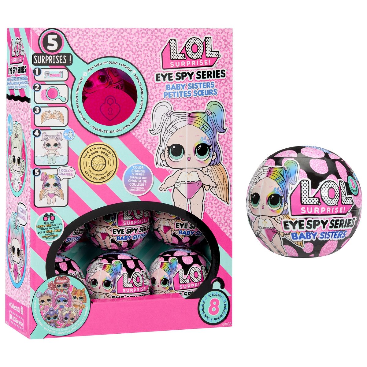 Zapf Creation® Styropor-Teil MGA L.O.L. Surprise! Sammelpuppe Eye Spy Baby Sisters Asst in PDQ