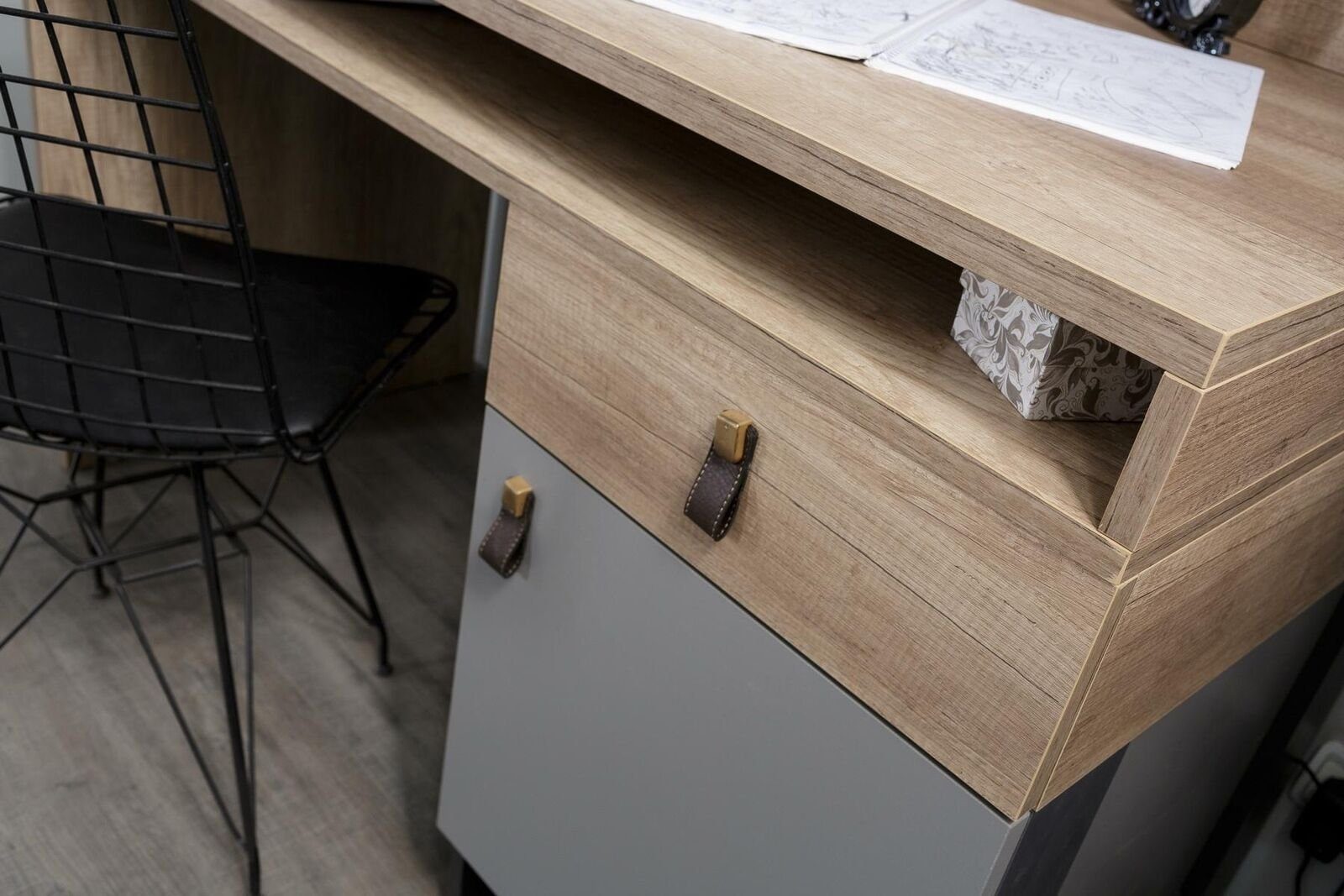 Möbel Schlafzimmer In Tisch Schreibtisch Holz (Schreibtisch), Braun Made Schreibtisch Jugendzimmer JVmoebel Europe