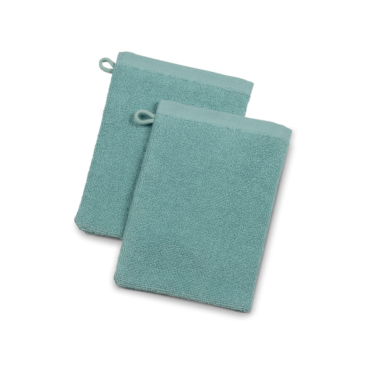 LIVING CRAFTS Waschhandschuh BARI, 2er Pack, GOTS zertifiziert