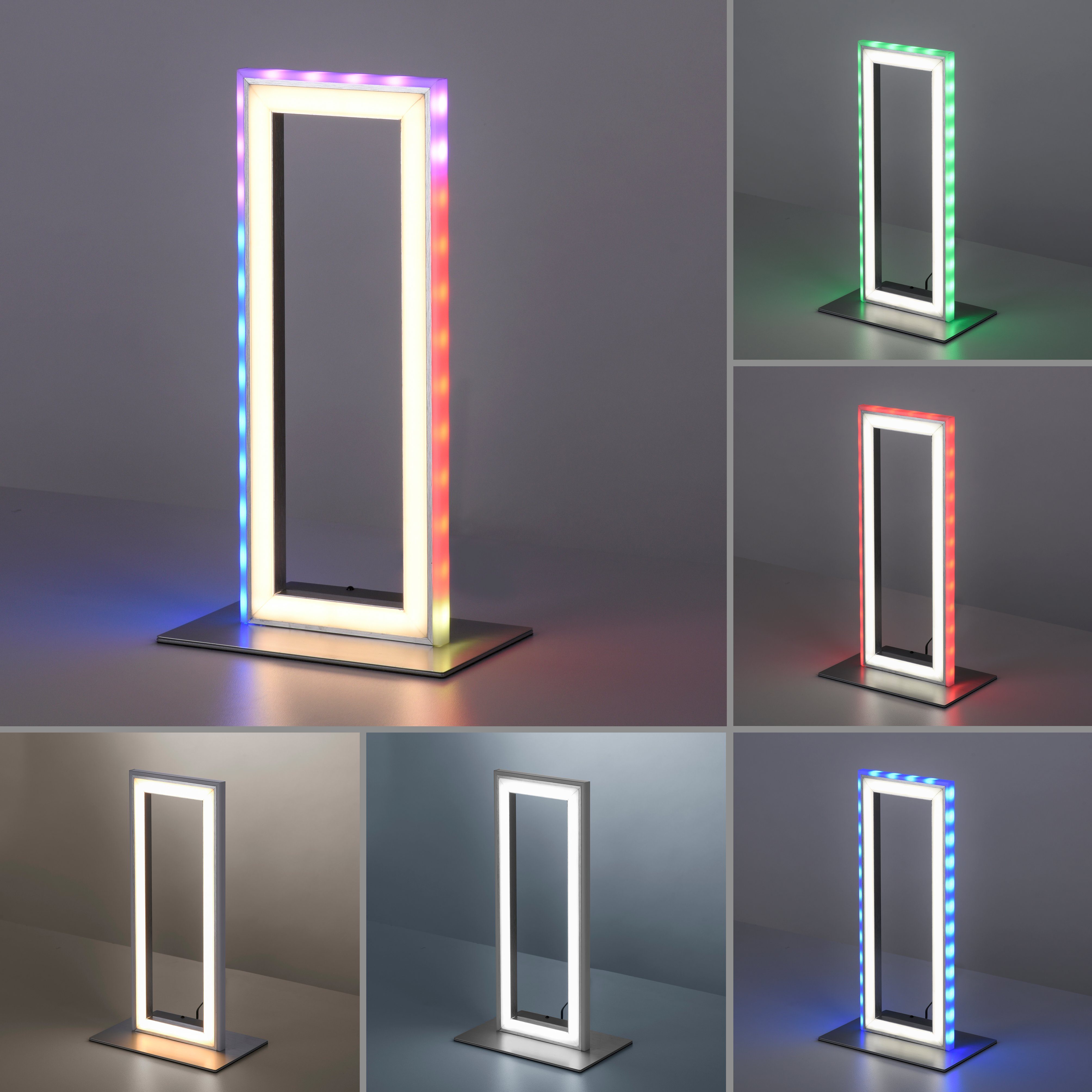 LED, integriert, - Infrarot Fernbedienung, Leuchten warmweiß kaltweiß, Tischleuchte Schalter CCT inkl., RGB-Rainbow, - FELIX60, über Direkt LED fest