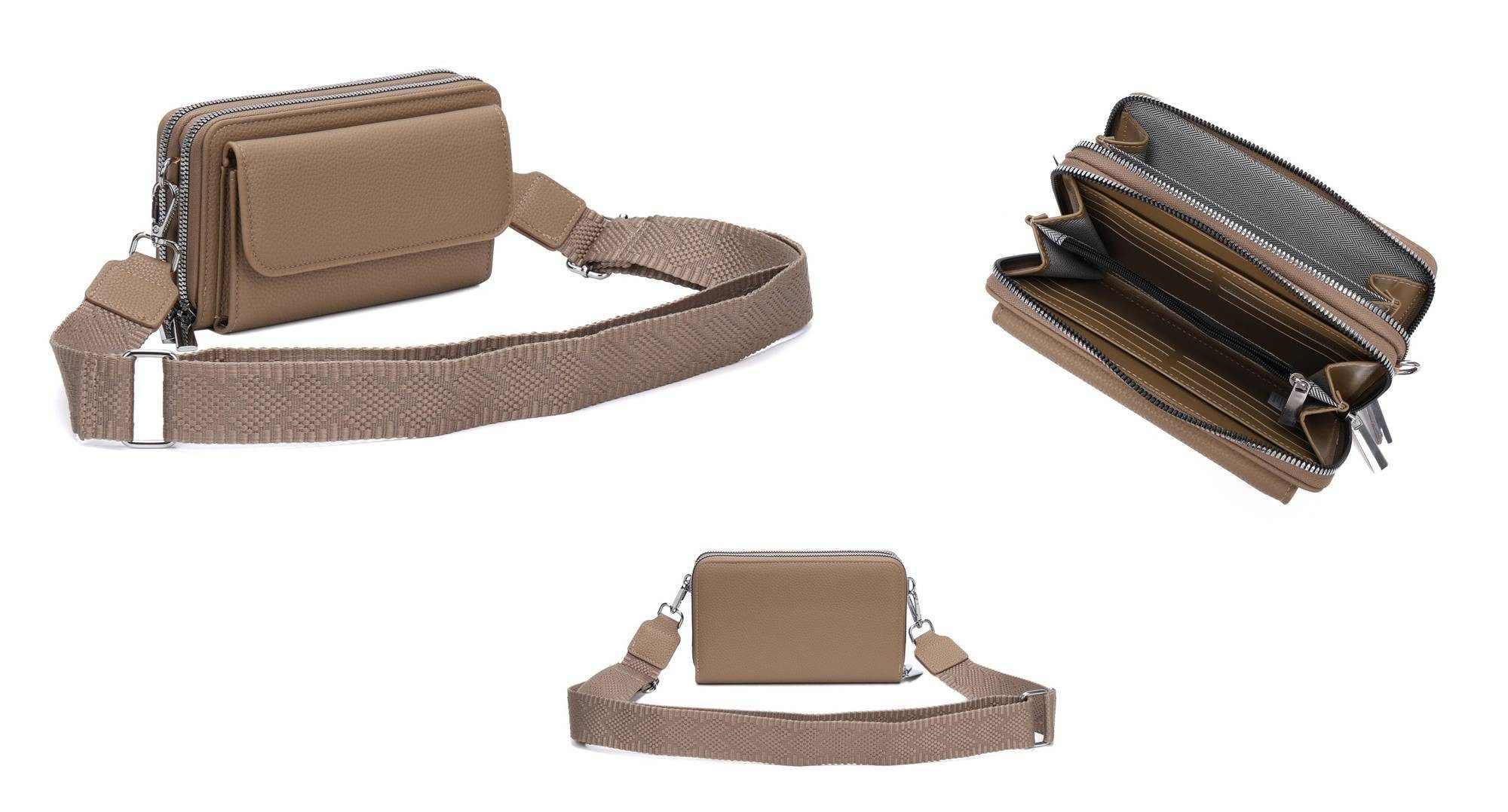 ITALYSHOP24 Schultertasche Damen Tasche Crossbody Brusttasche Kartenetui Um günstig online kaufen