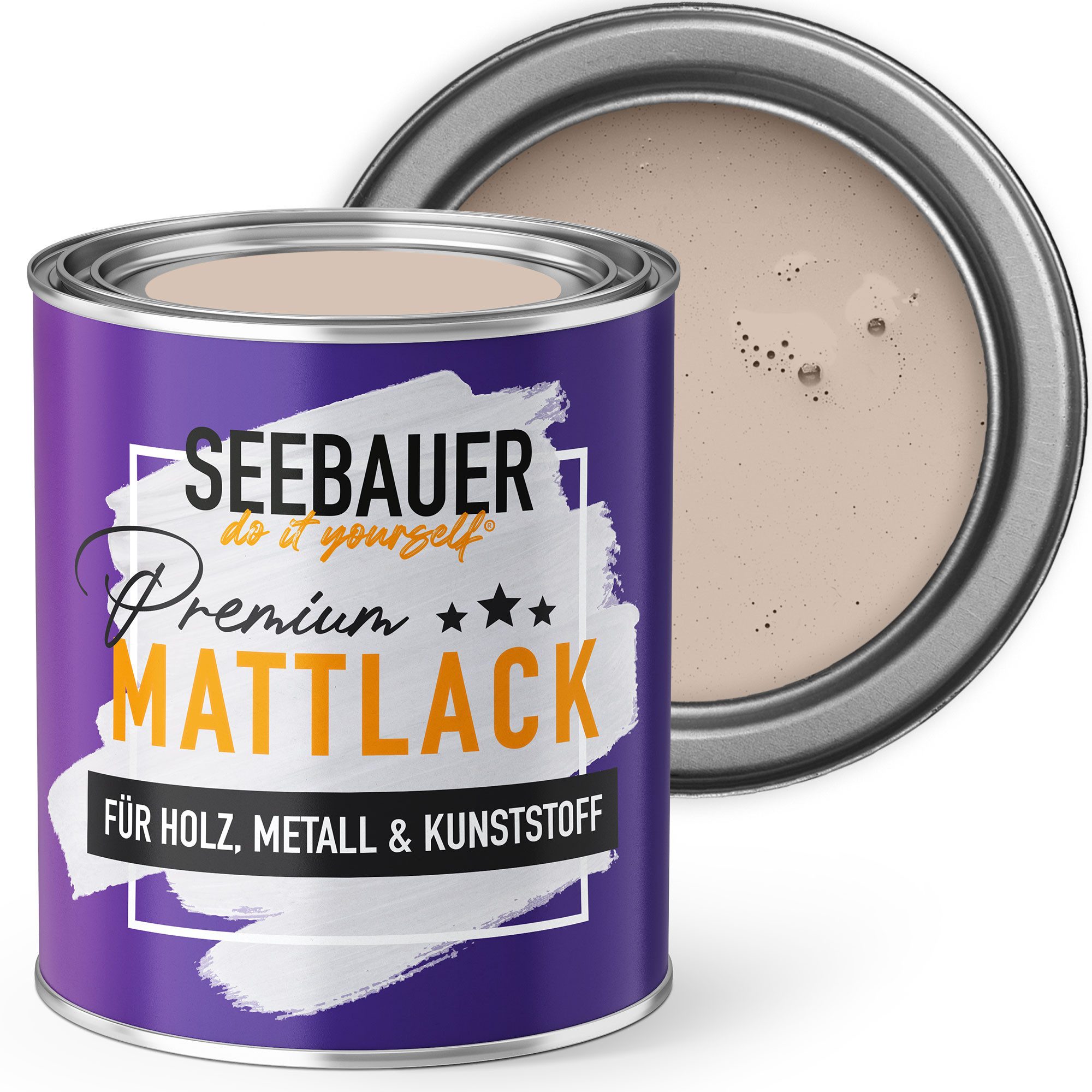 SEEBAUER diy Holzlack Mattlack, Hybrid-Lack für Holz, Metall, Kunststoff - Möbelfarbe ohne Schleifen