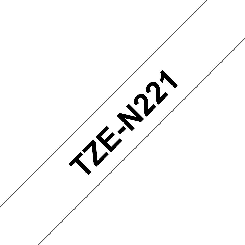 Brother Schriftband TZe-N221 (nicht lam) Schwarz auf Weiß Tintenpatrone