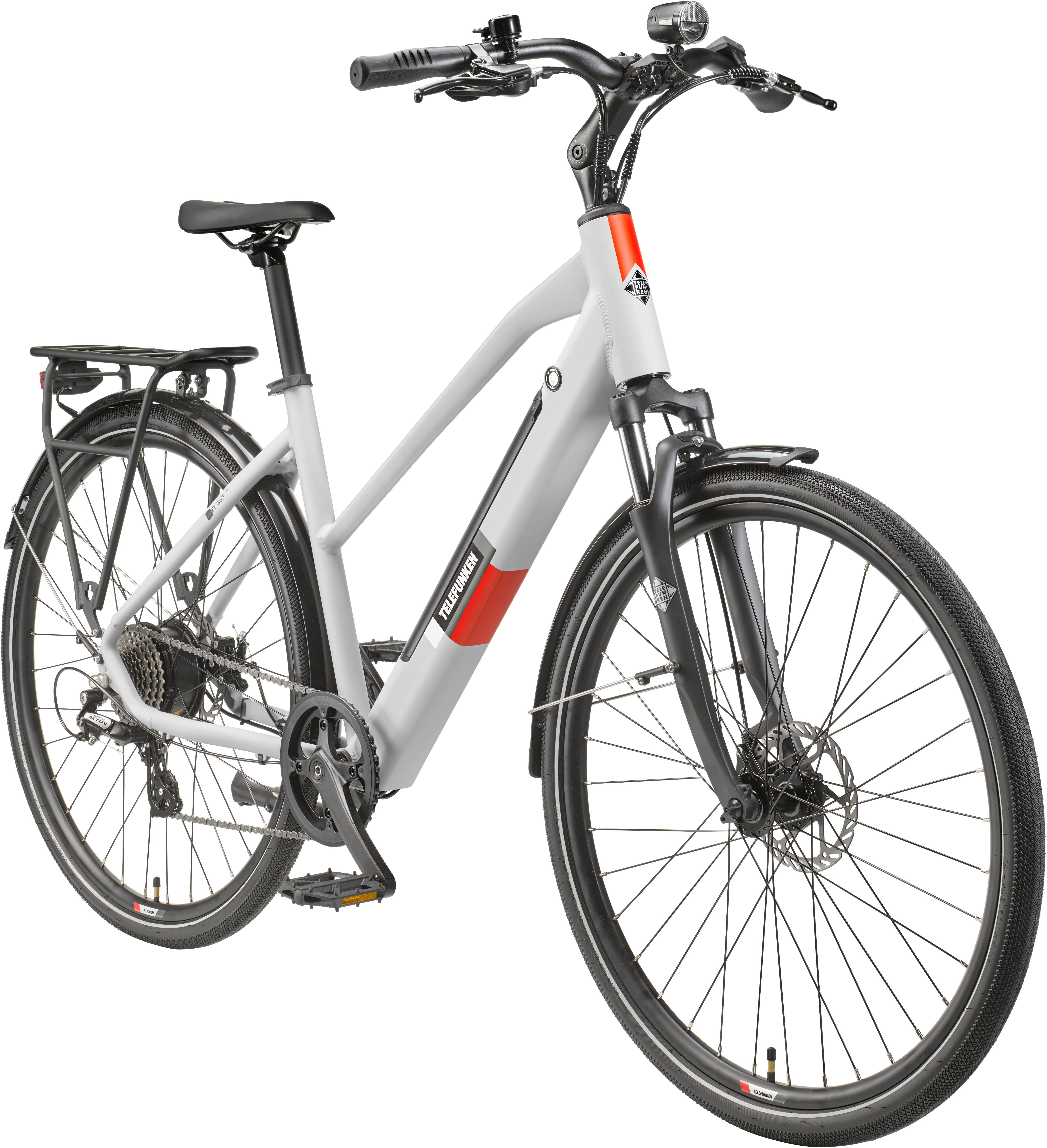 Telefunken E-Bike Trekkingrad E-Trekking Expedition XT490 Damen, 8 Gang Shimano Altus Schaltwerk, Kettenschaltung, Heckmotor, 417,6 Wh, Pedelec, Elektrofahrrad, Damen, innerhalb StVZO, 28 Zoll