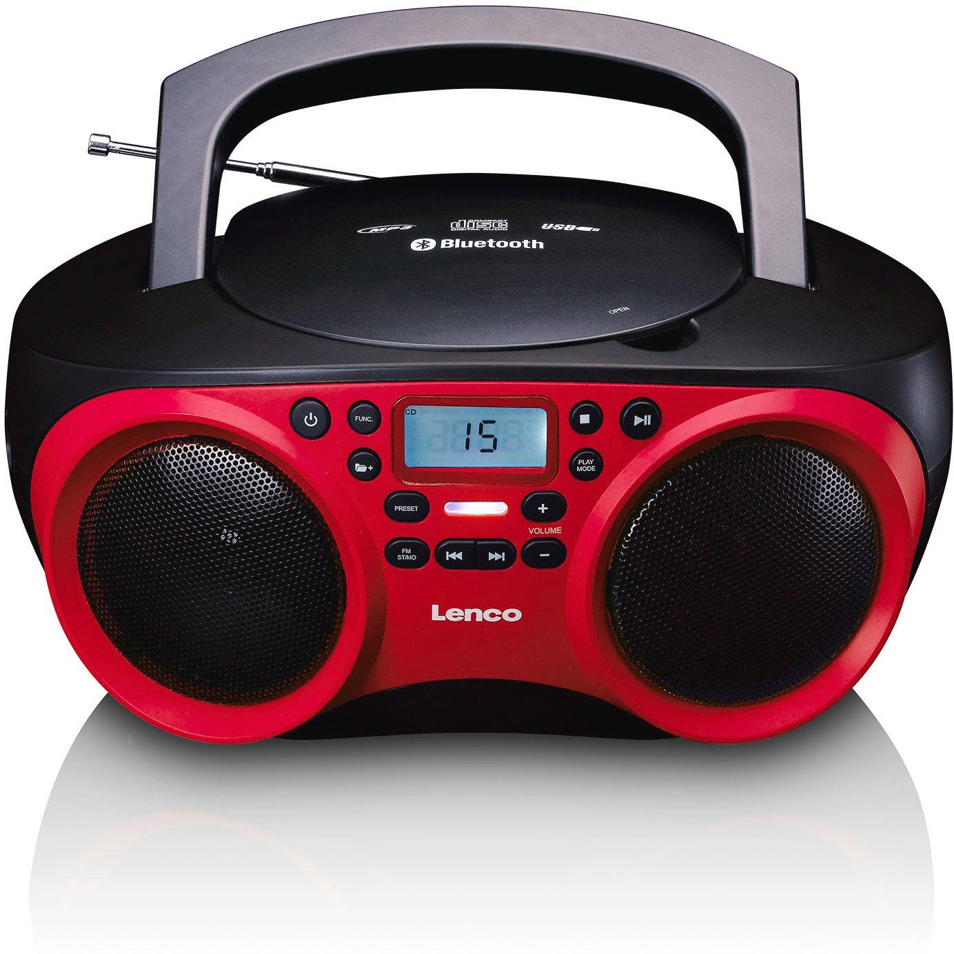 (FM-Tuner) USB, Lenco BT mit CD-Radio Radio MP3, SCD-501RD