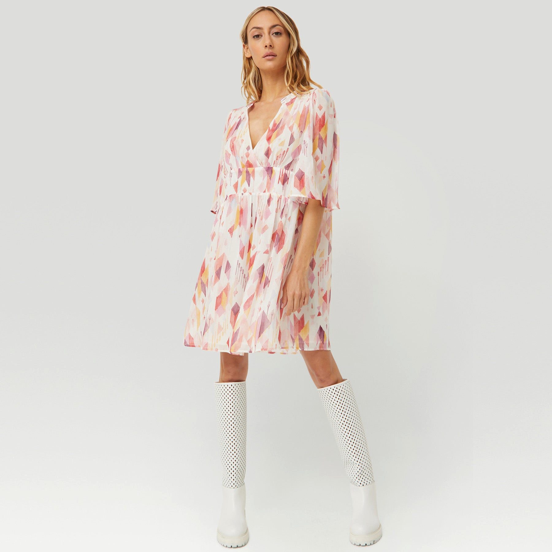 DONDUP Jerseykleid DONDUP Kleid aus Viskose - Multicolor