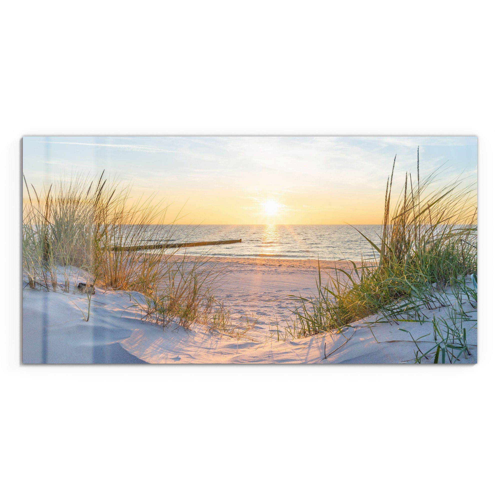 DEQORI Glasbild 'Abendsonne an der Ostsee', günstig online kaufen