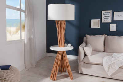 riess-ambiente Stehlampe SERVANT 153cm natur / weiß, ohne Leuchtmittel, Stehleuchte · Massivholz · Maritim · Handarbeit · Tisch · Wohnzimmer