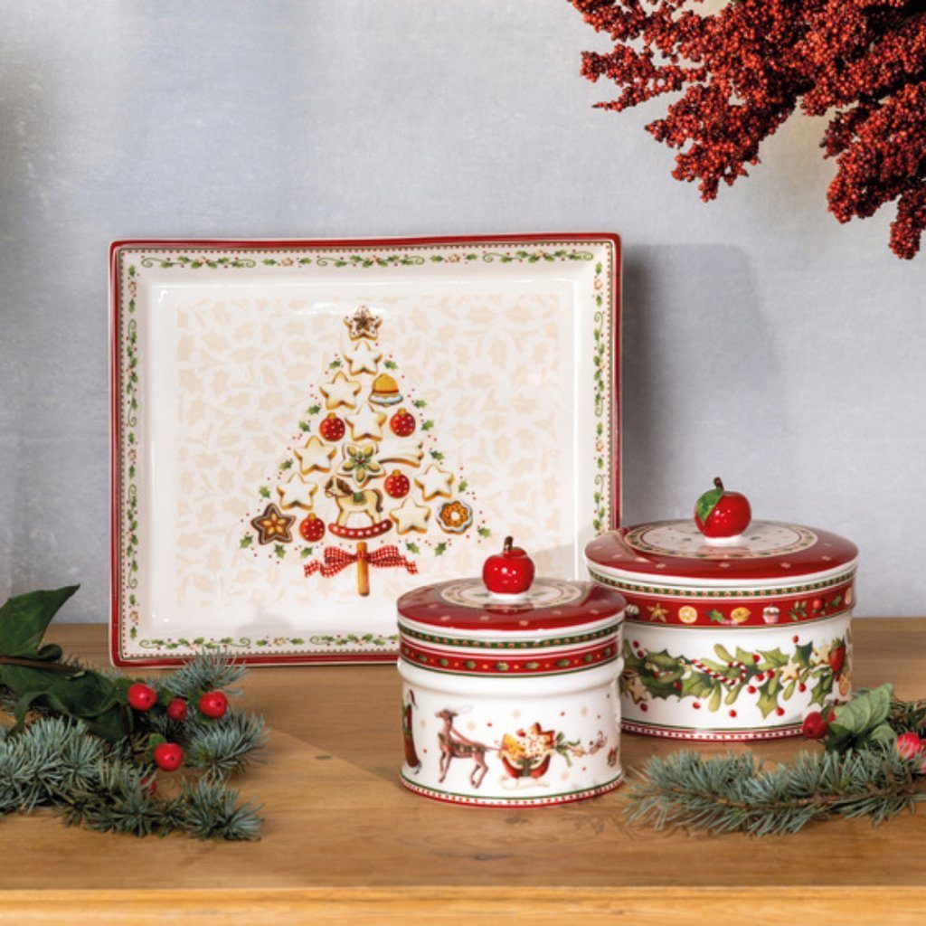 Villeroy & Boch Vorratsdose Winter Bakery Delight kleine Gebäckdose, Porzellan, (1-tlg), Premium Porcelain, 1 Stck, Handwäsche empfohlen