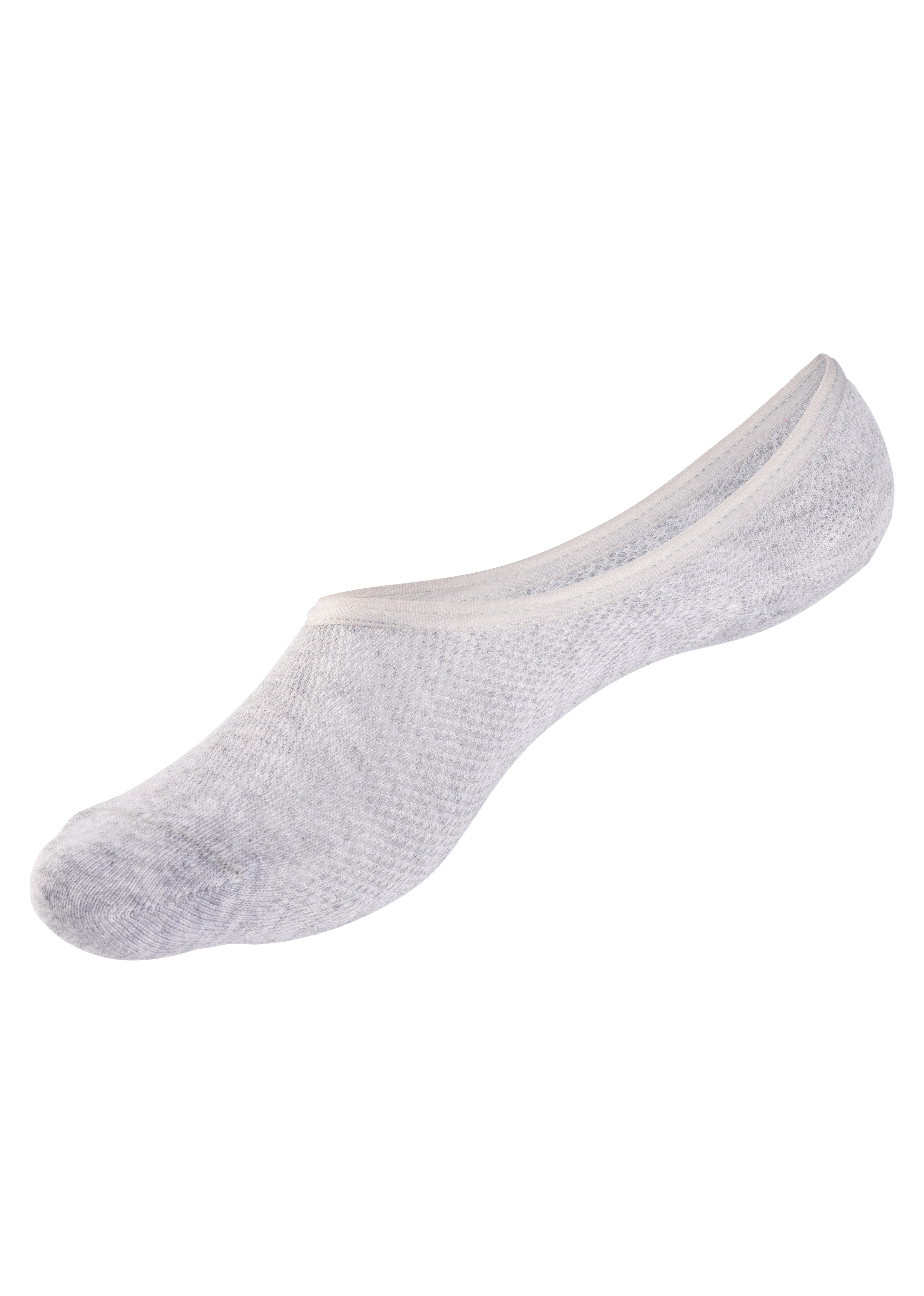 LASCANA ACTIVE Füßlinge Damen Ballerina Socken Rutschfest, Atmungsaktiv (Packung, 3-Paar, No Show) mit Pikee Struktur unsichtbare Sneaker Socken