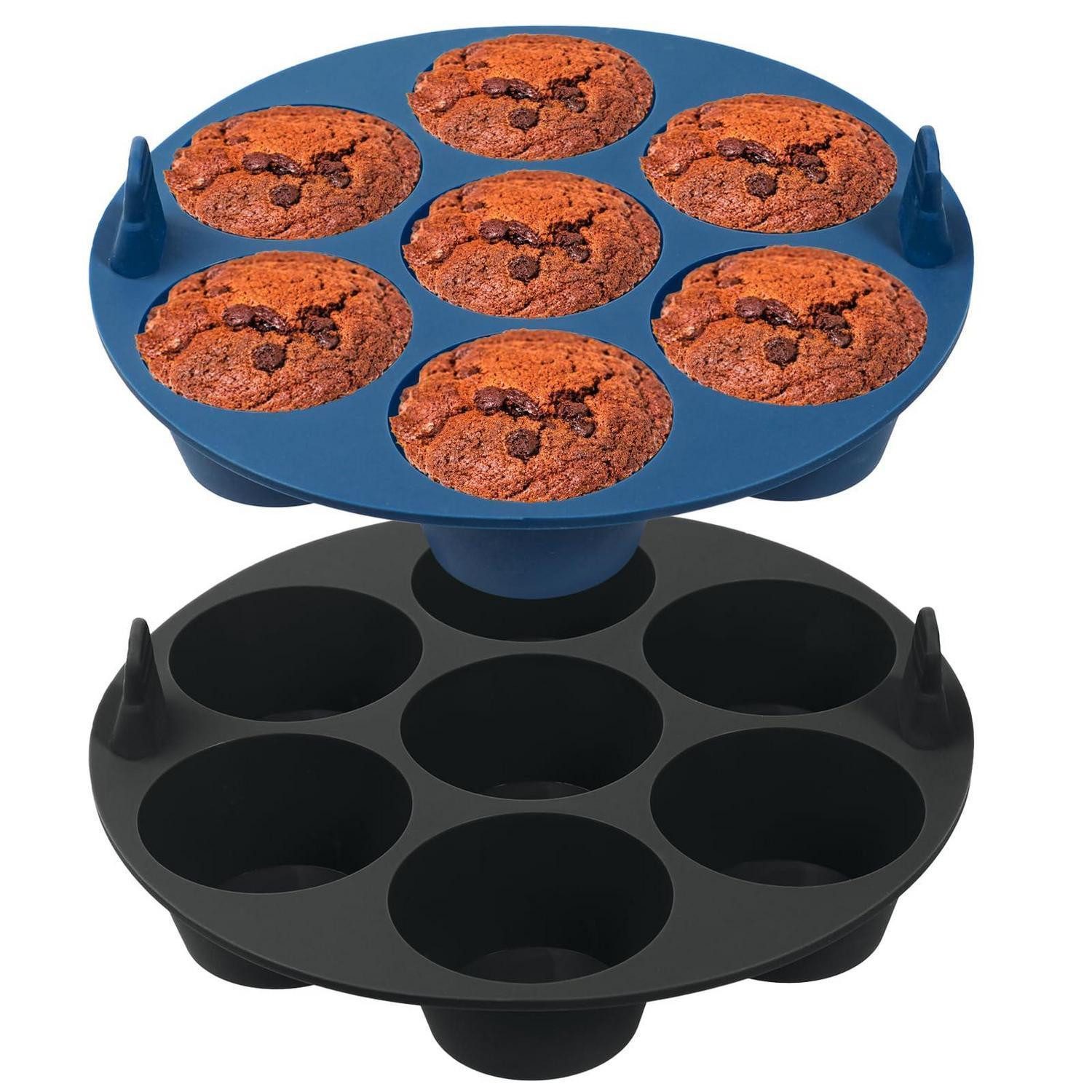 LuxusKollektion Muffinform Silikon Muffinform für Airfryer 2St, (2-tlg)